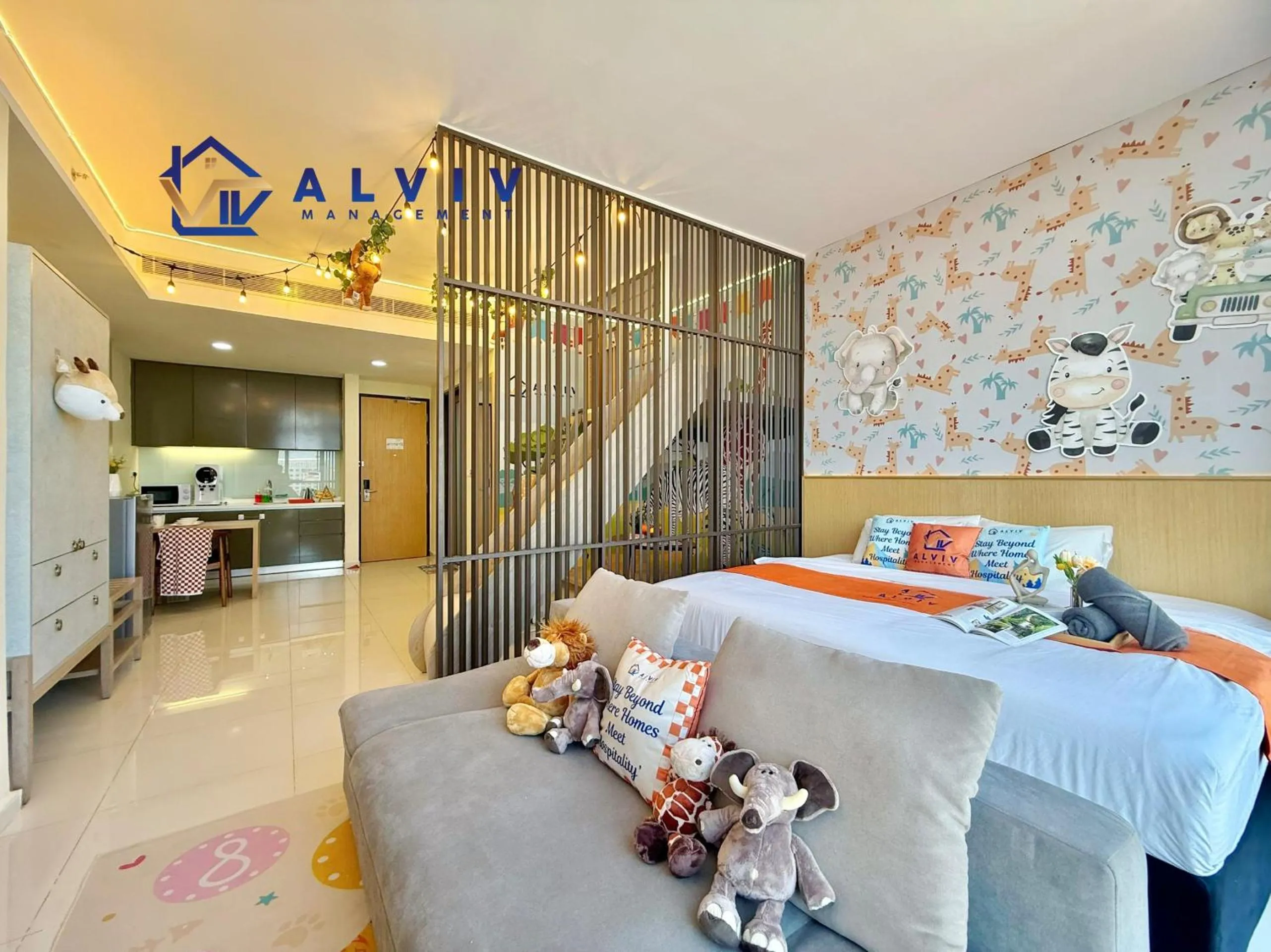 Bed in Alviv 99 Suites I Family Suite I 4-7 pax I 5minsMelakaCruise I JonkerSt