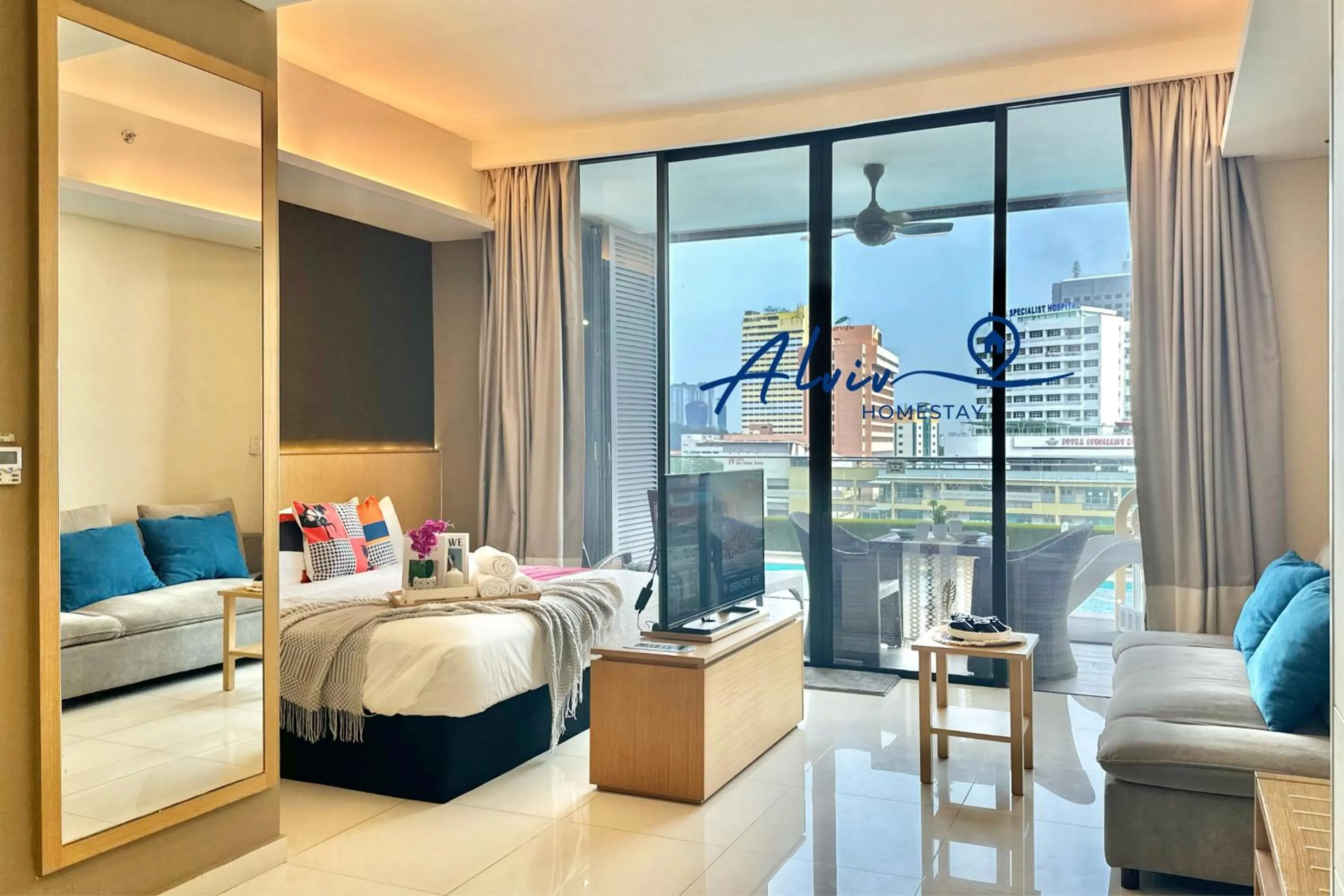 Living room, Bed in Alviv 99 Suites I Family Suite I 4-7 pax I 5minsMelakaCruise I JonkerSt