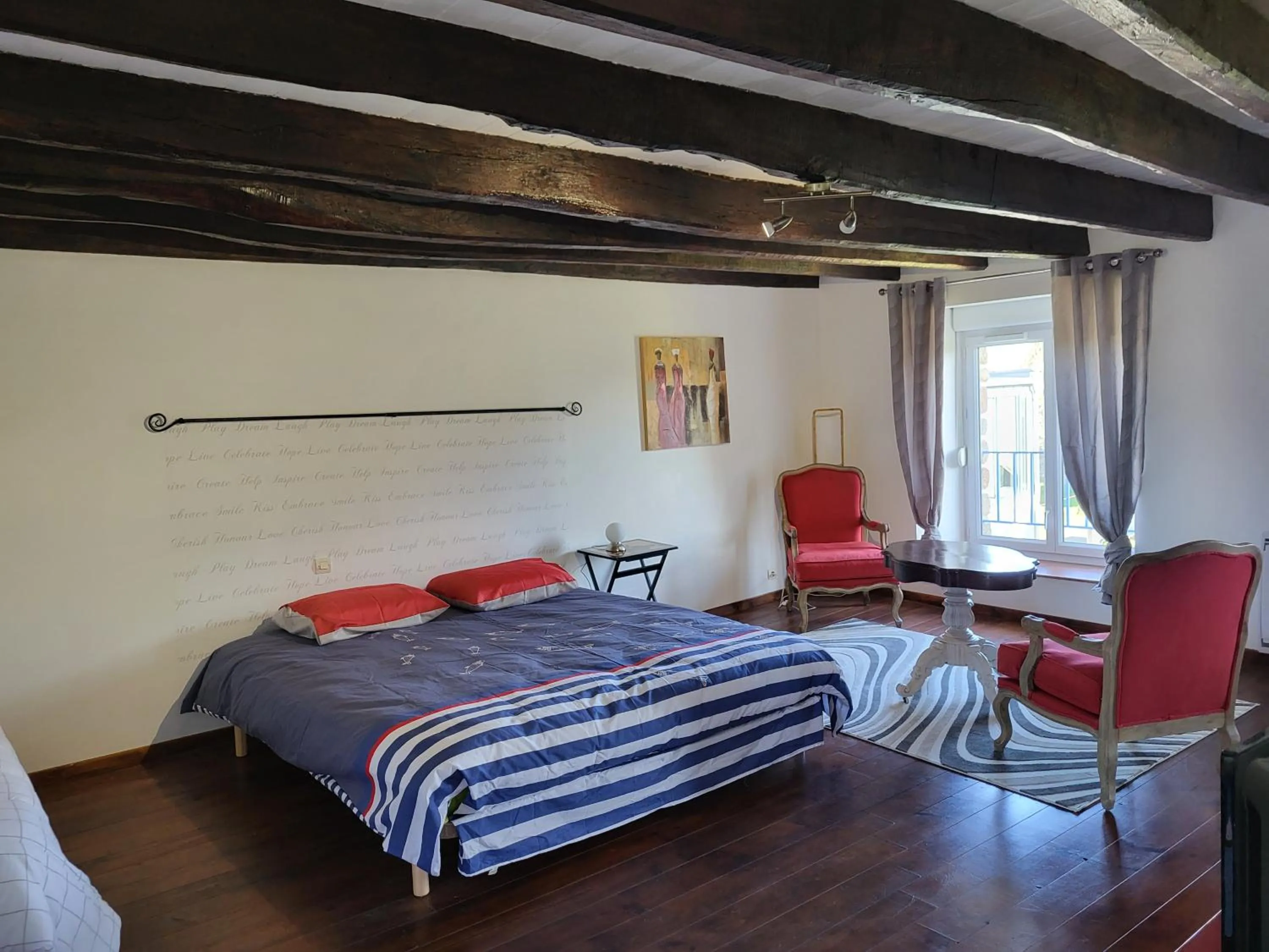 Living room, Bed in La Fée des Greves