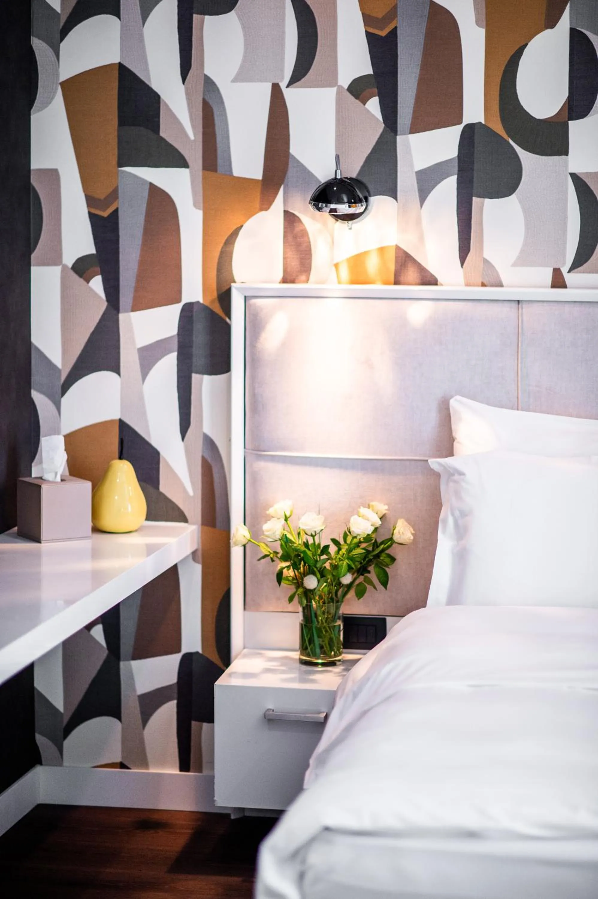 Decorative detail, Bed in CRYSTAL Hotel Belgrade