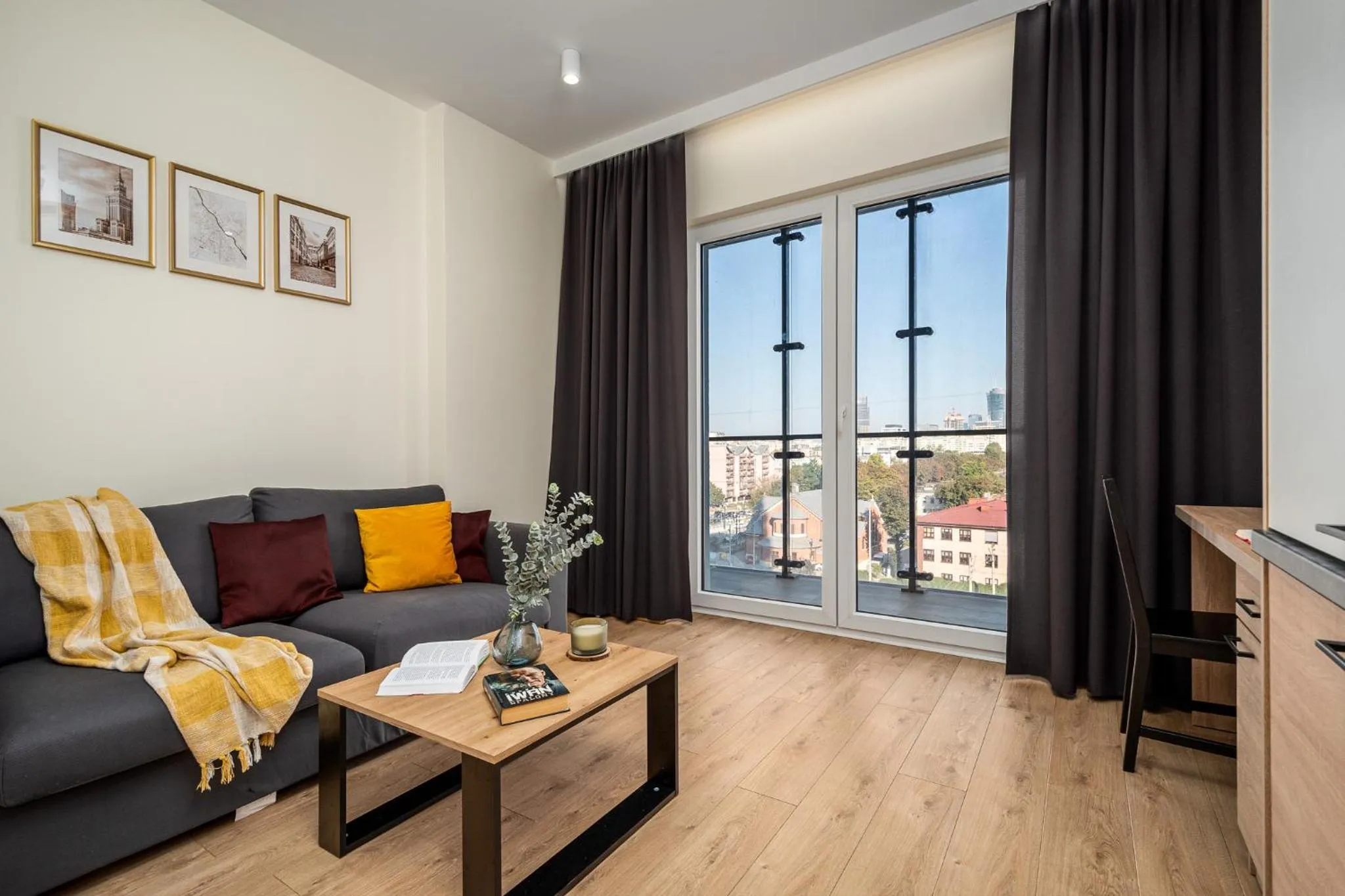 Living room in Warsview Apartments