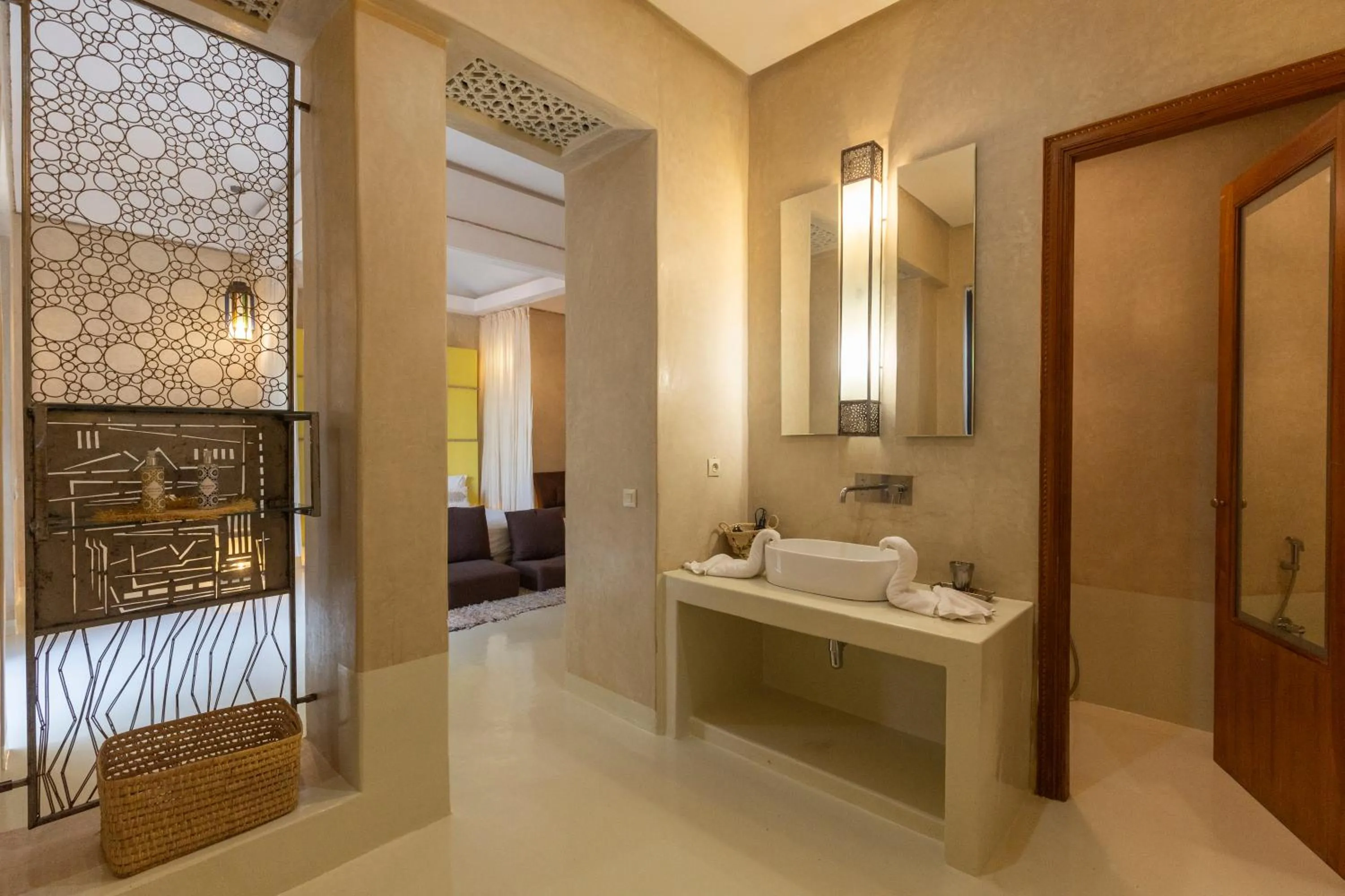 Bathroom, Bed in Les Jardins de Kesali By La Siredrah