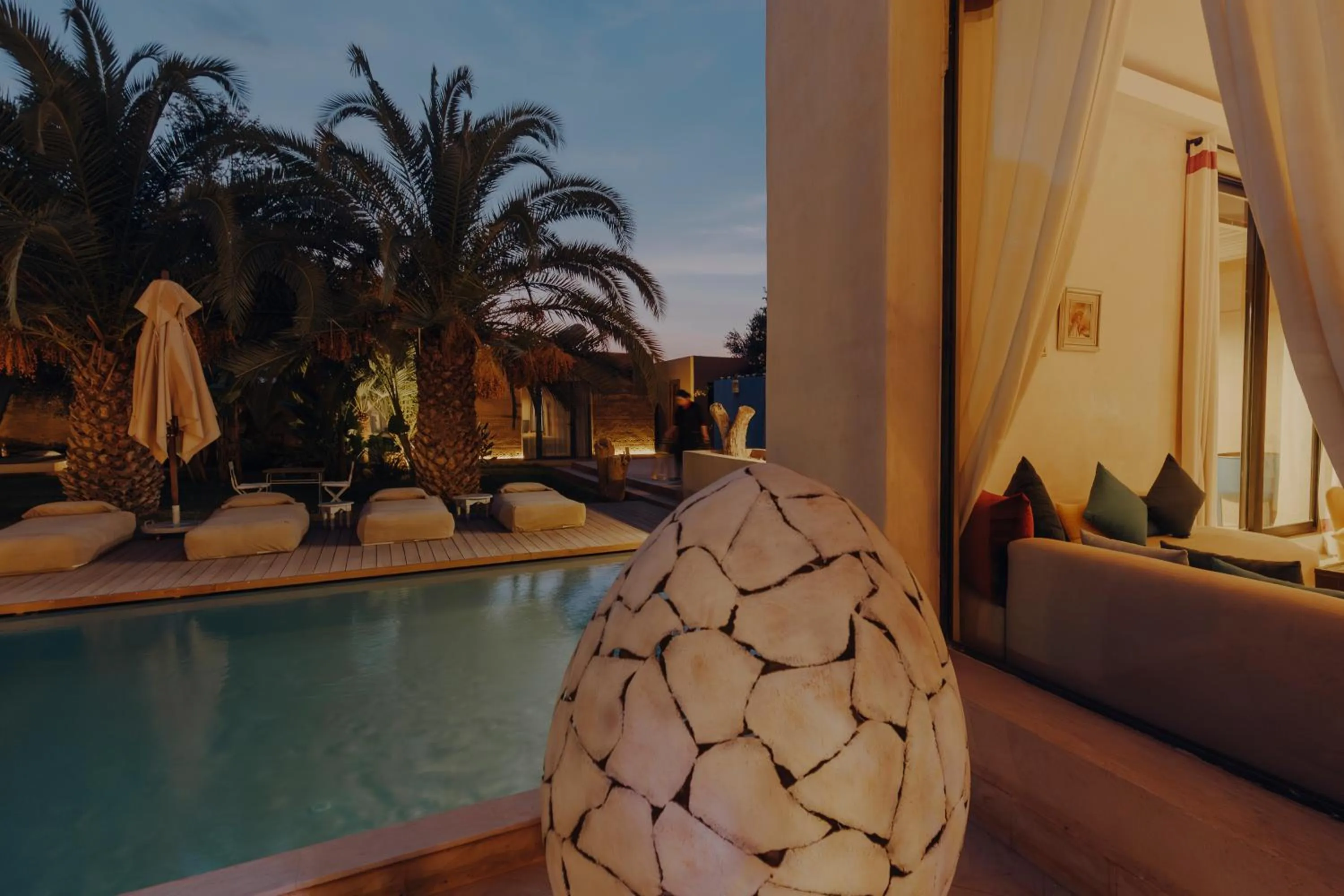 Pool view in Les Jardins de Kesali By La Siredrah