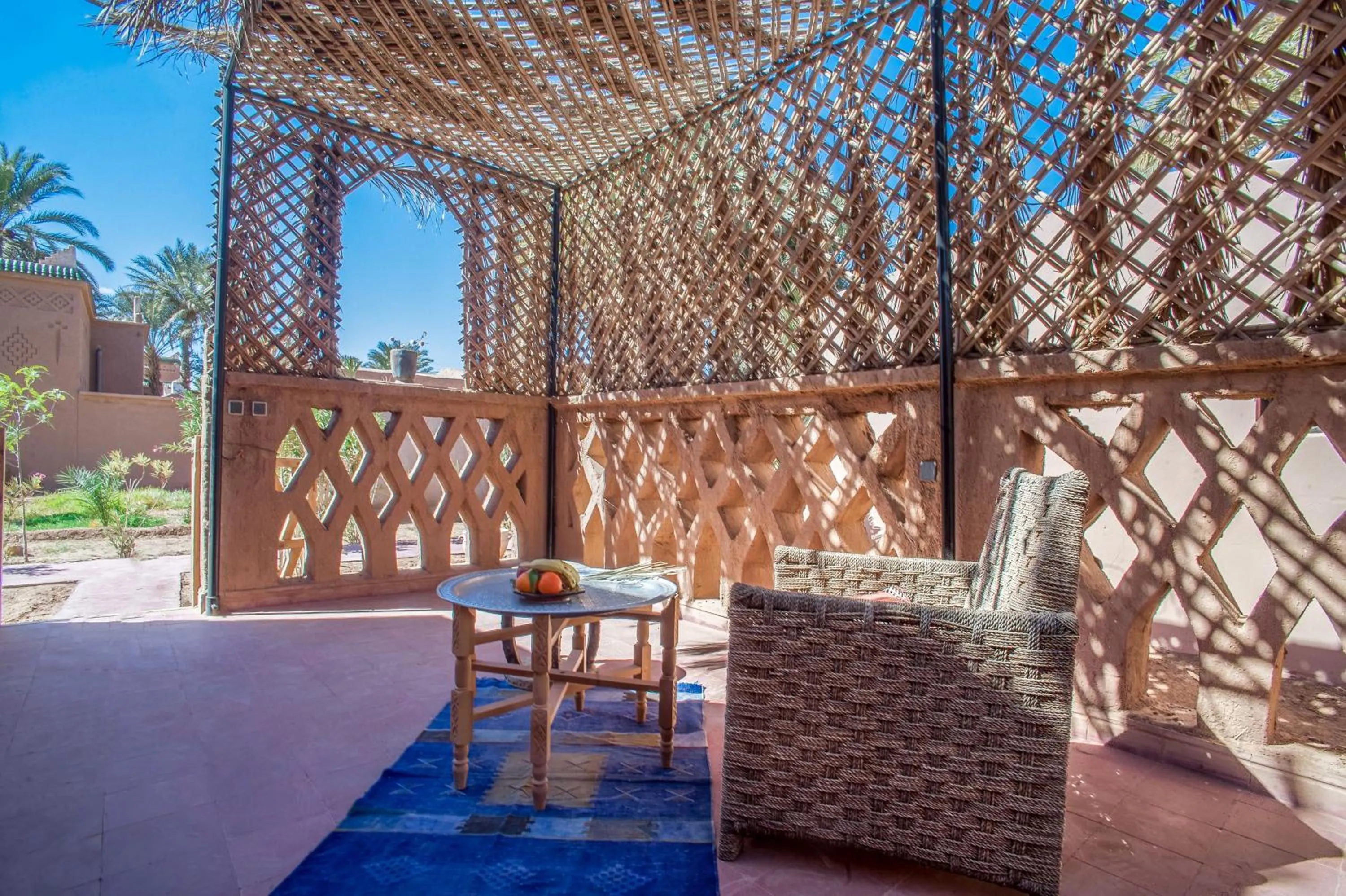 Balcony/Terrace in Chez Le Pacha - Authentic Sahara Hotel Mhamid
