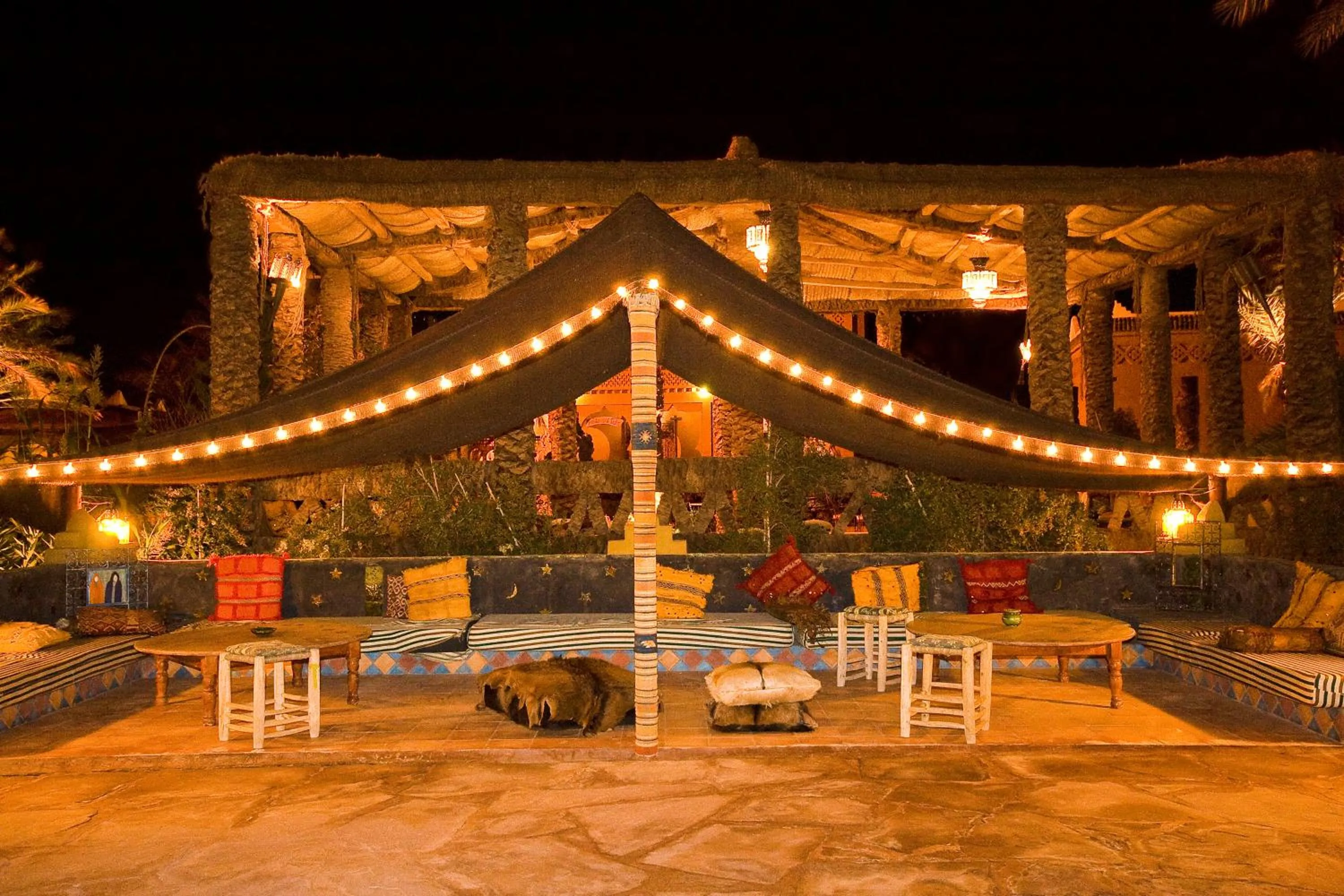 Balcony/Terrace in Chez Le Pacha - Authentic Sahara Hotel Mhamid