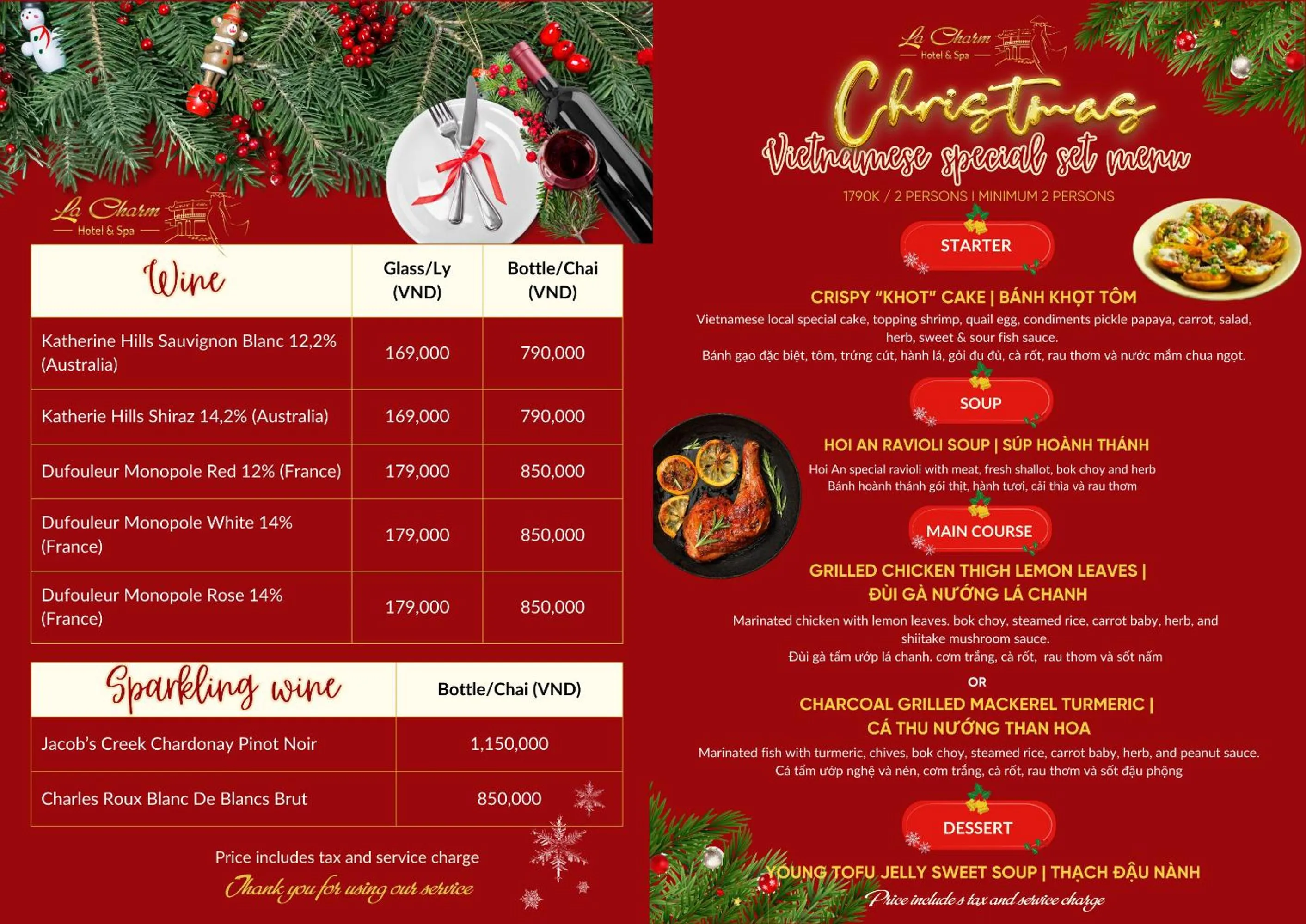 Restaurant/places to eat in La Charm Hoi An Hotel & Spa