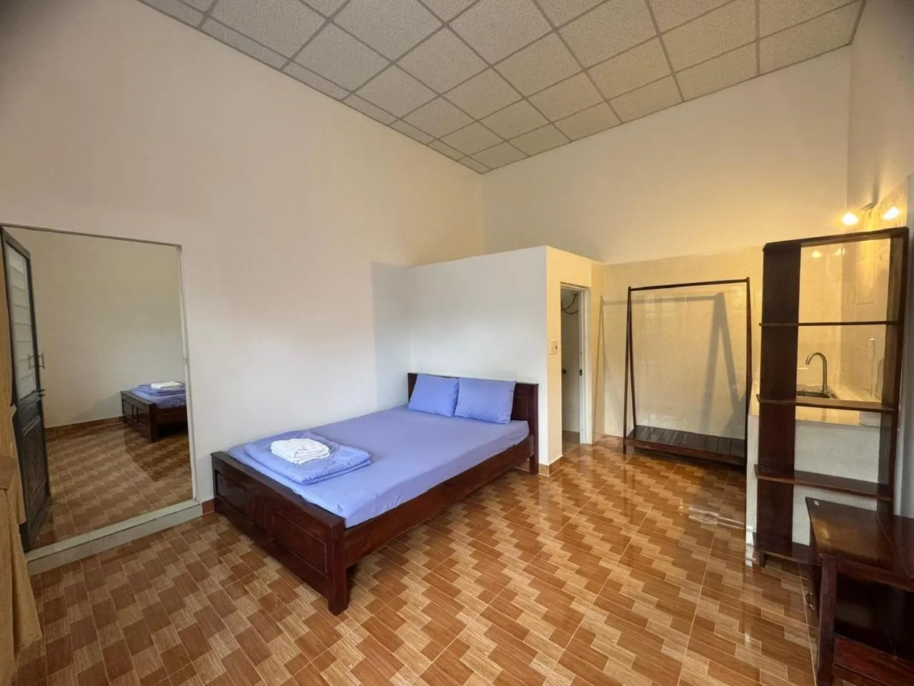 Bed in Nhà Nghỉ Vườn Oải Hương LAVENDER GARDEN GUEST HOUSE