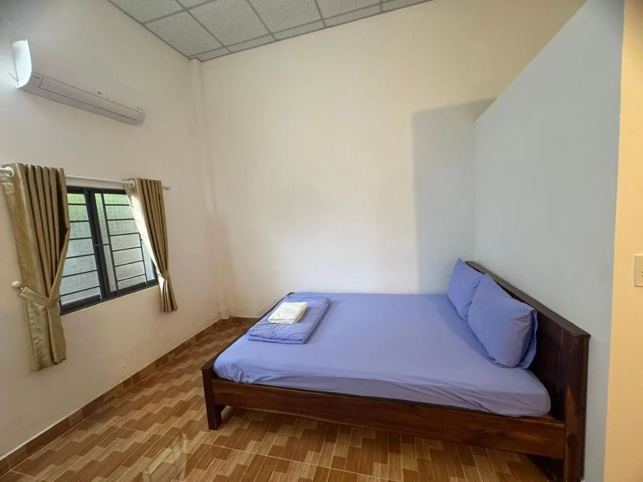 Bed in Nhà Nghỉ Vườn Oải Hương LAVENDER GARDEN GUEST HOUSE
