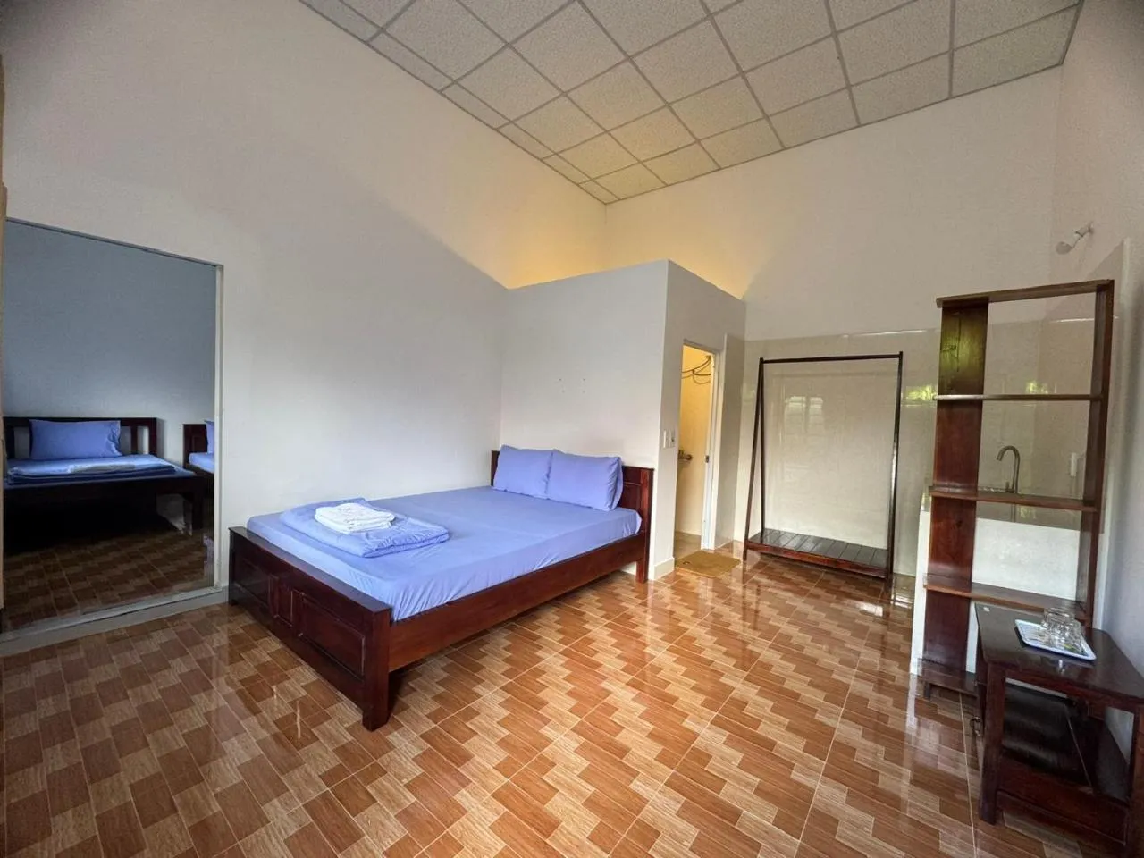 Bed in Nhà Nghỉ Vườn Oải Hương LAVENDER GARDEN GUEST HOUSE