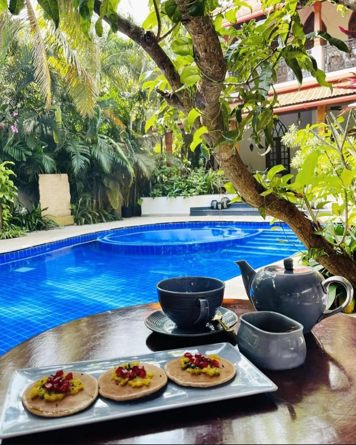 Swimming pool in The Postcard Saligao