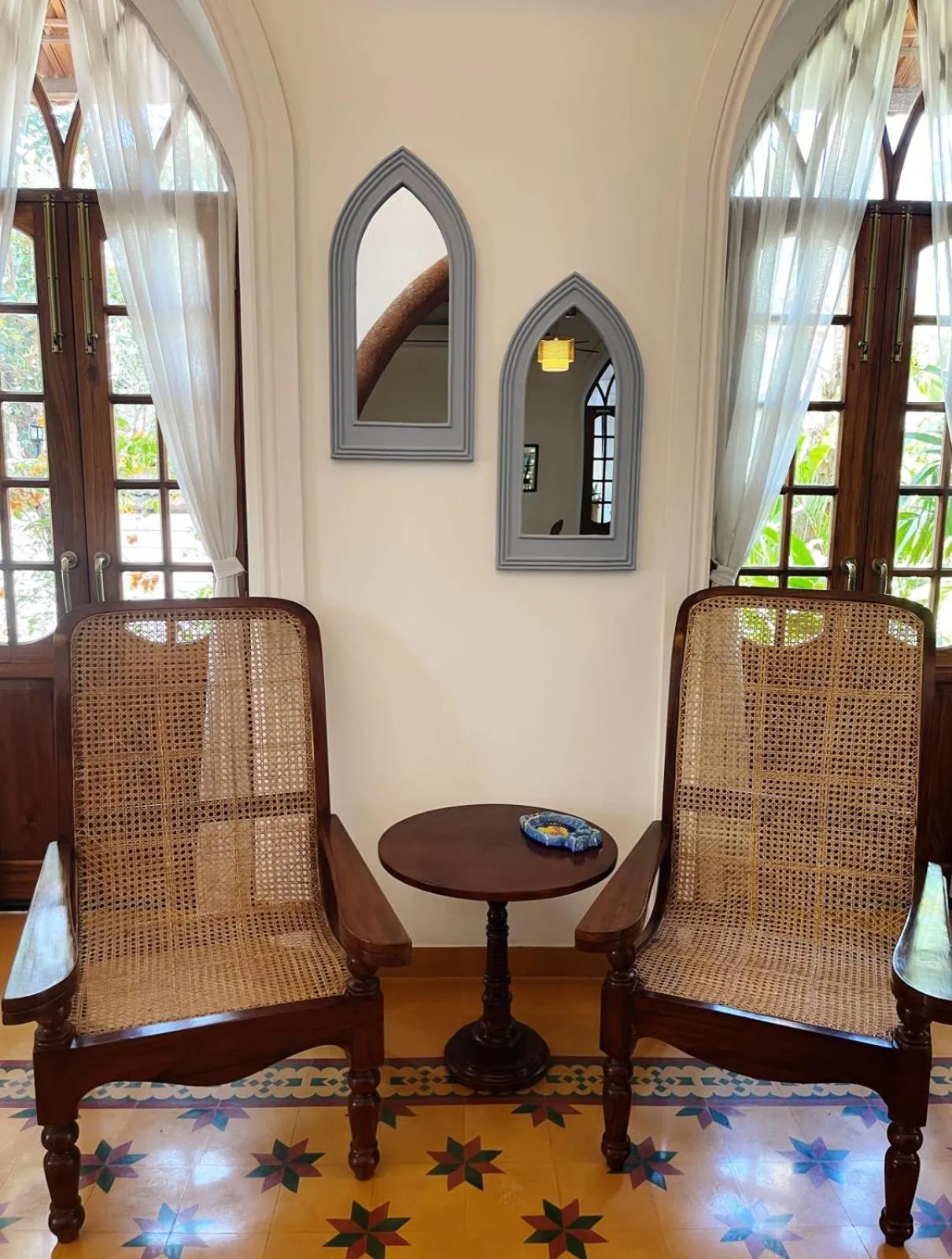 Seating area in The Postcard Saligao