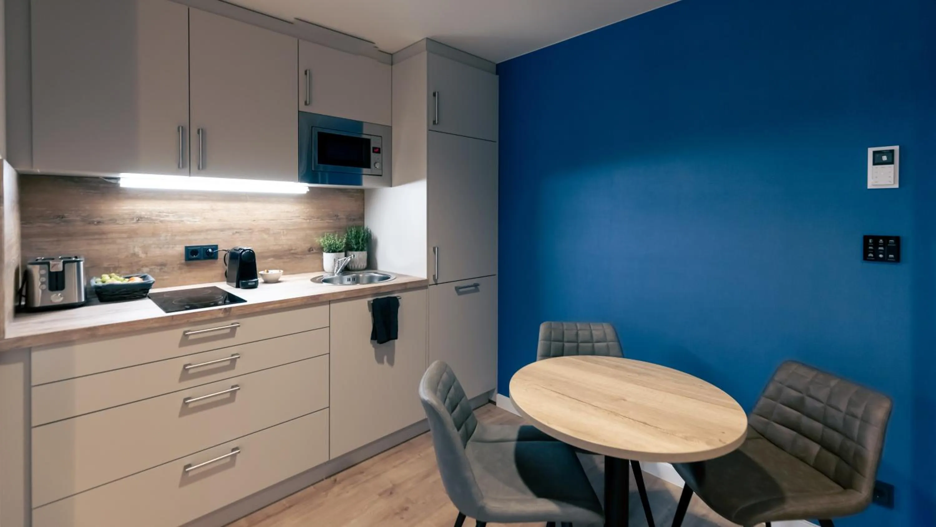 Kitchen or kitchenette in SpreeBlau Apartments