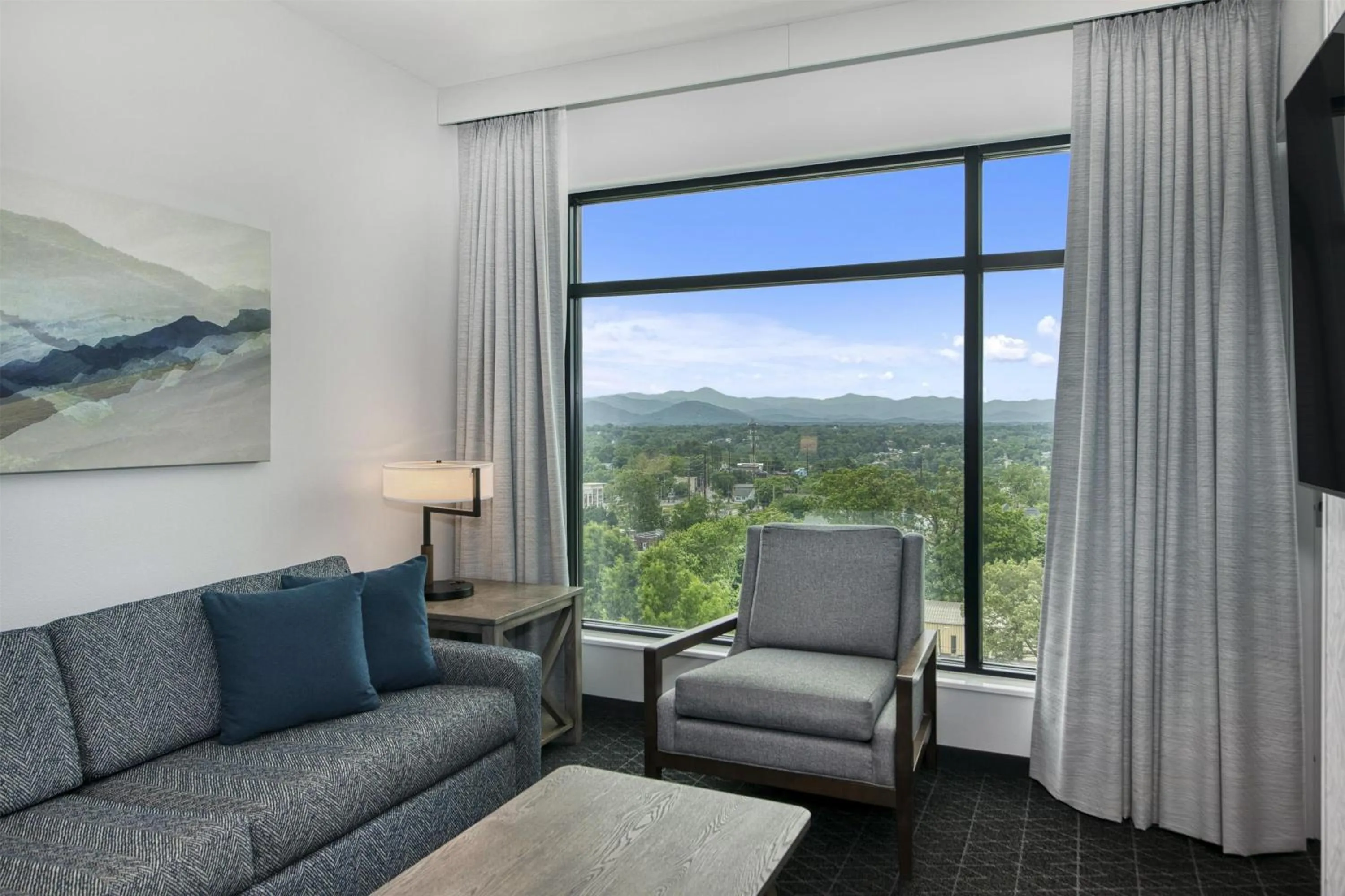 Living room in Embassy Suites By Hilton Asheville Downtown