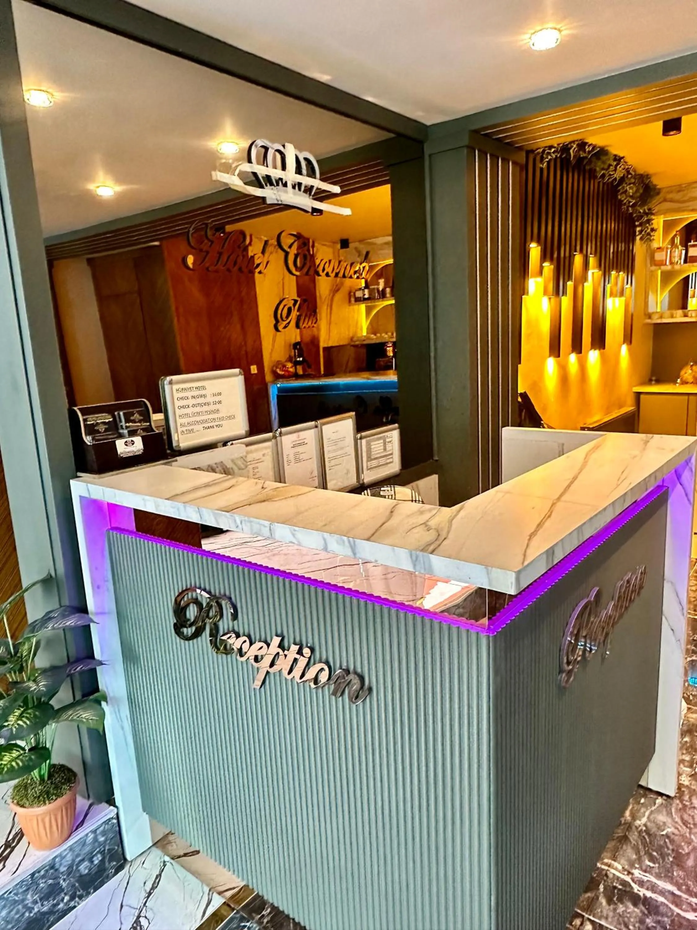 Lobby or reception in Crowned Plus Hotel