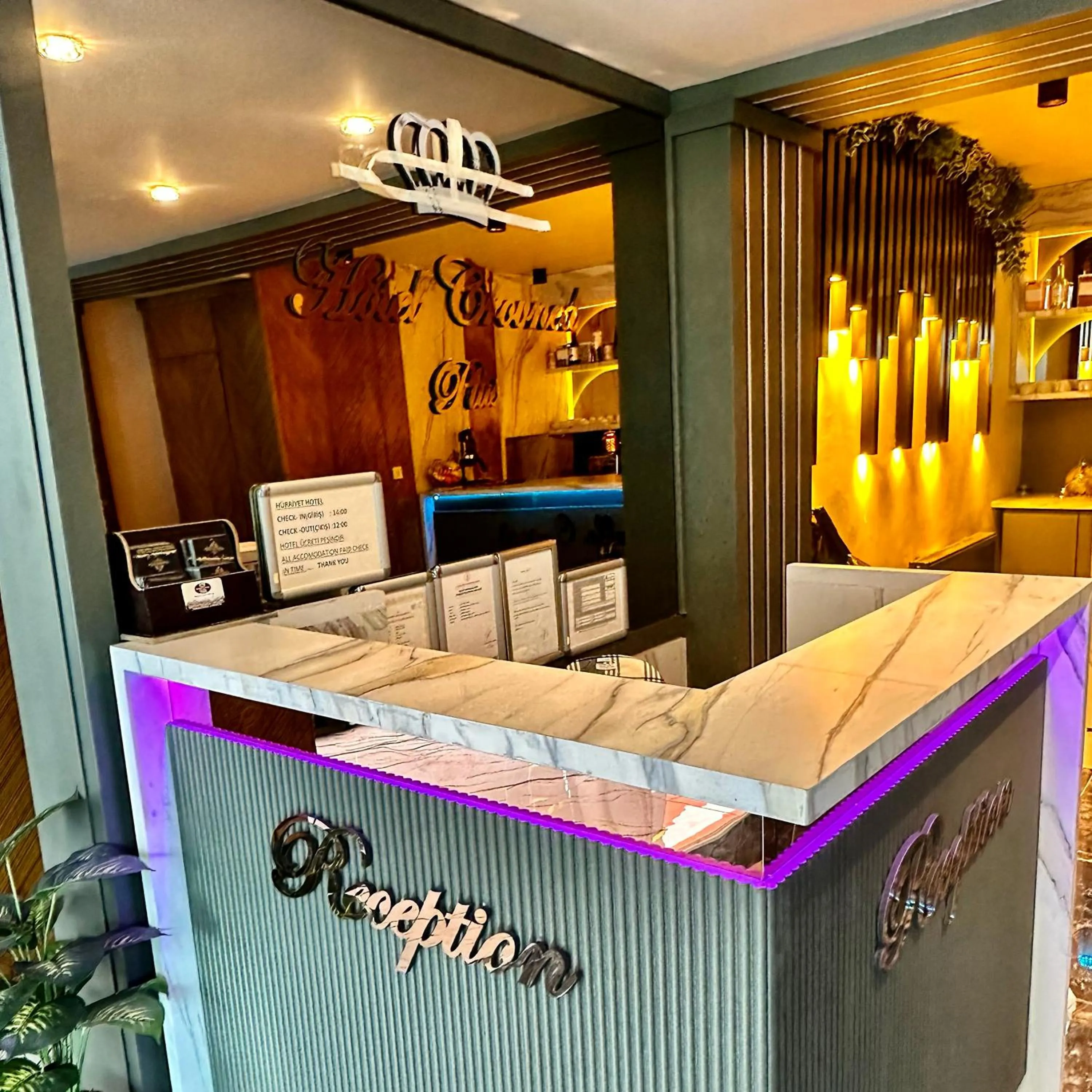 Logo/Certificate/Sign in Crowned Plus Hotel