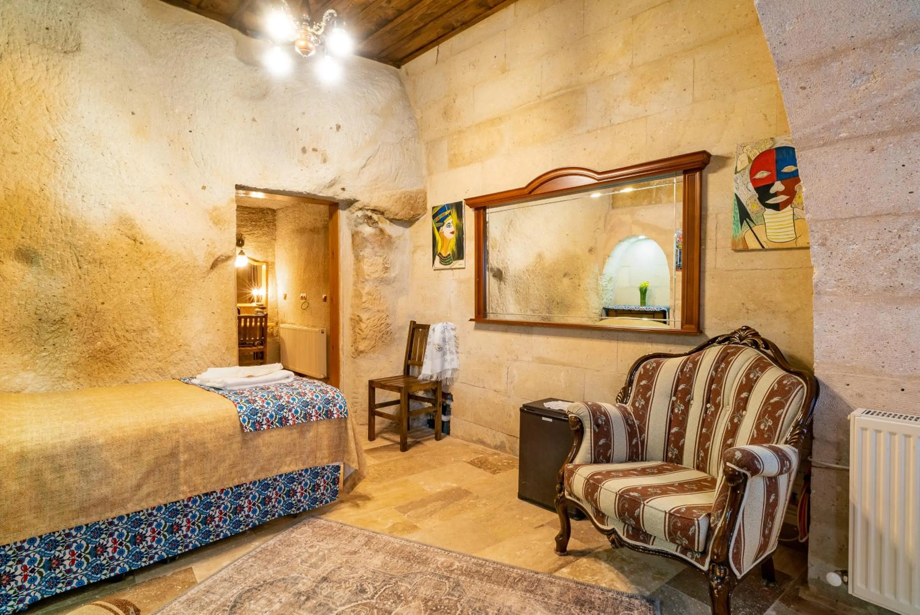 Seating area, Bed in Cappadocia inans Cave & Swimming Pool Hot