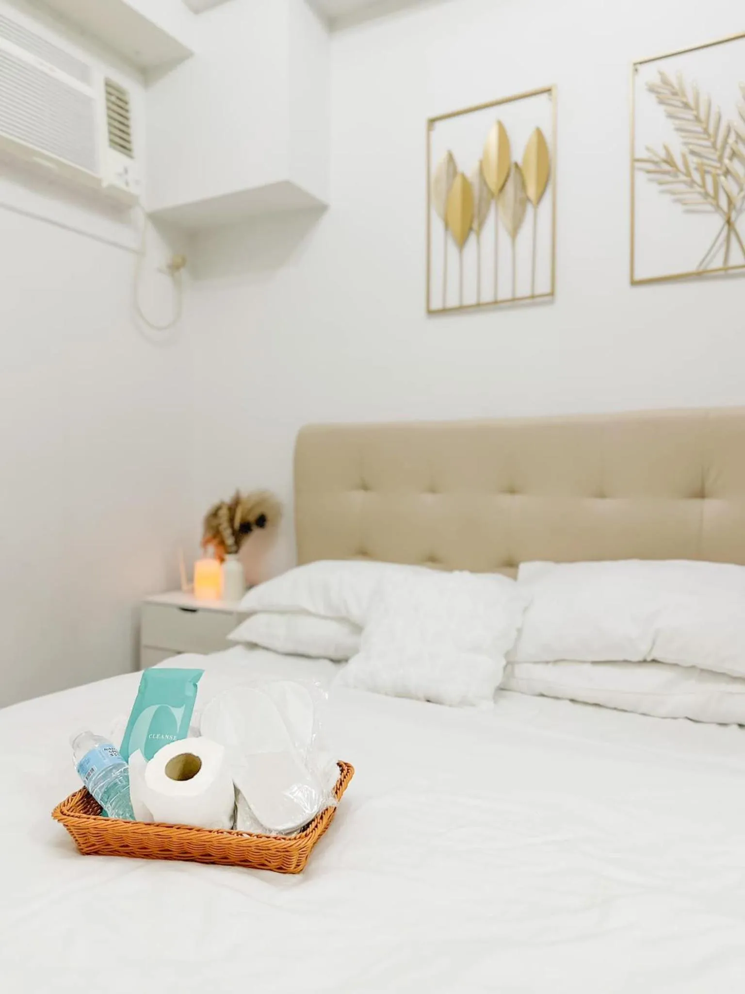 Bedroom, Bed in Zinnia Towers 1BR Condo with PS4 Karaoke Netflix & Swimming Pool