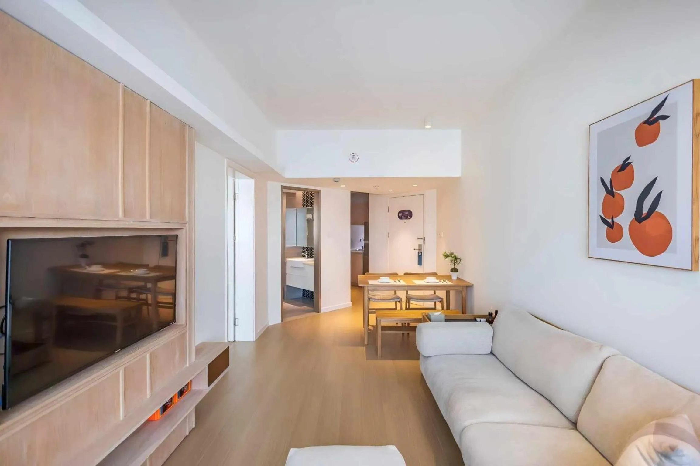 Living room in Citadines Apart'hotel Shanghai Jing'an Temple