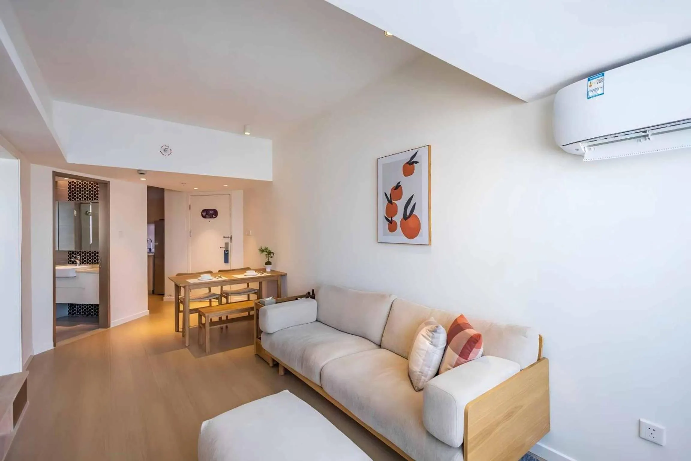 Living room, Bed in Citadines Apart'hotel Shanghai Jing'an Temple