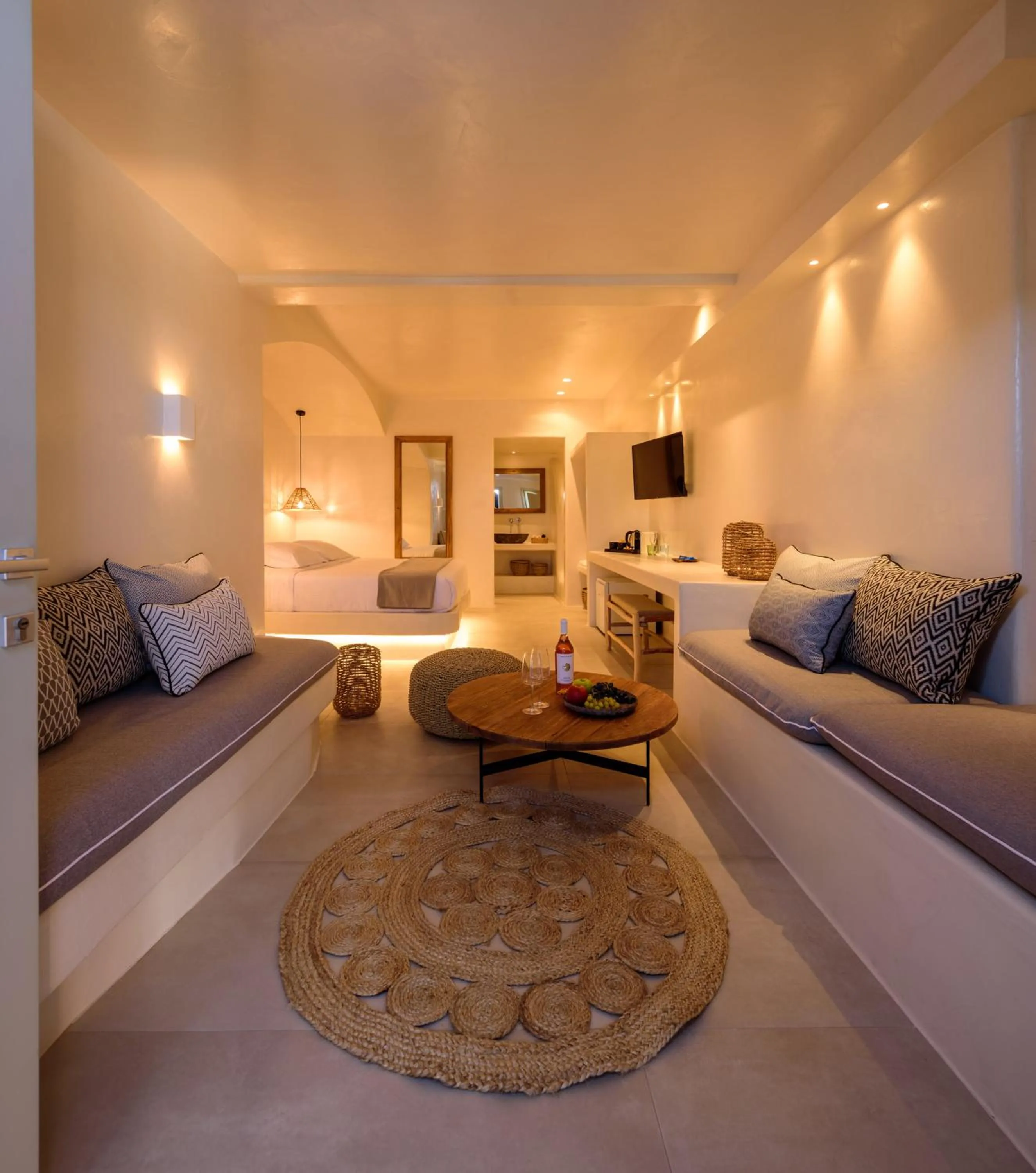 Seating area in Terra Blanca Suites