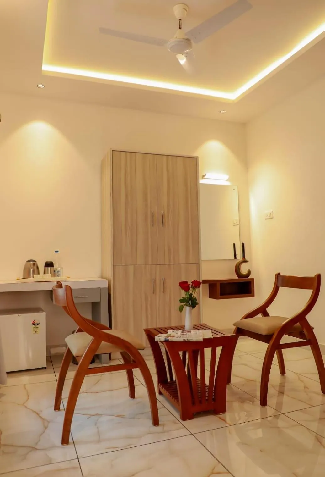 Seating area in Hotel Vrindavan