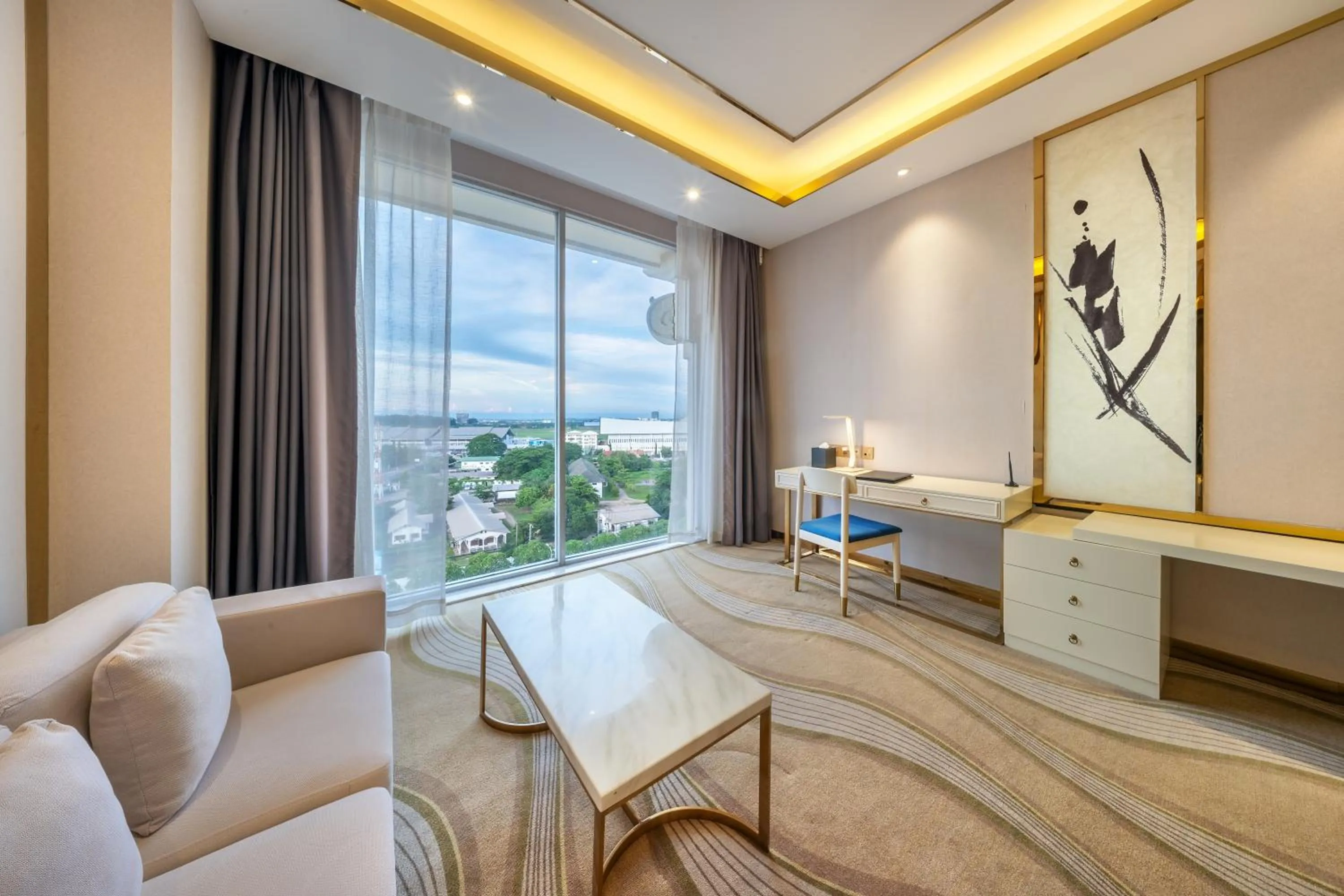 Seating area in ST Hotel Wattay Airport