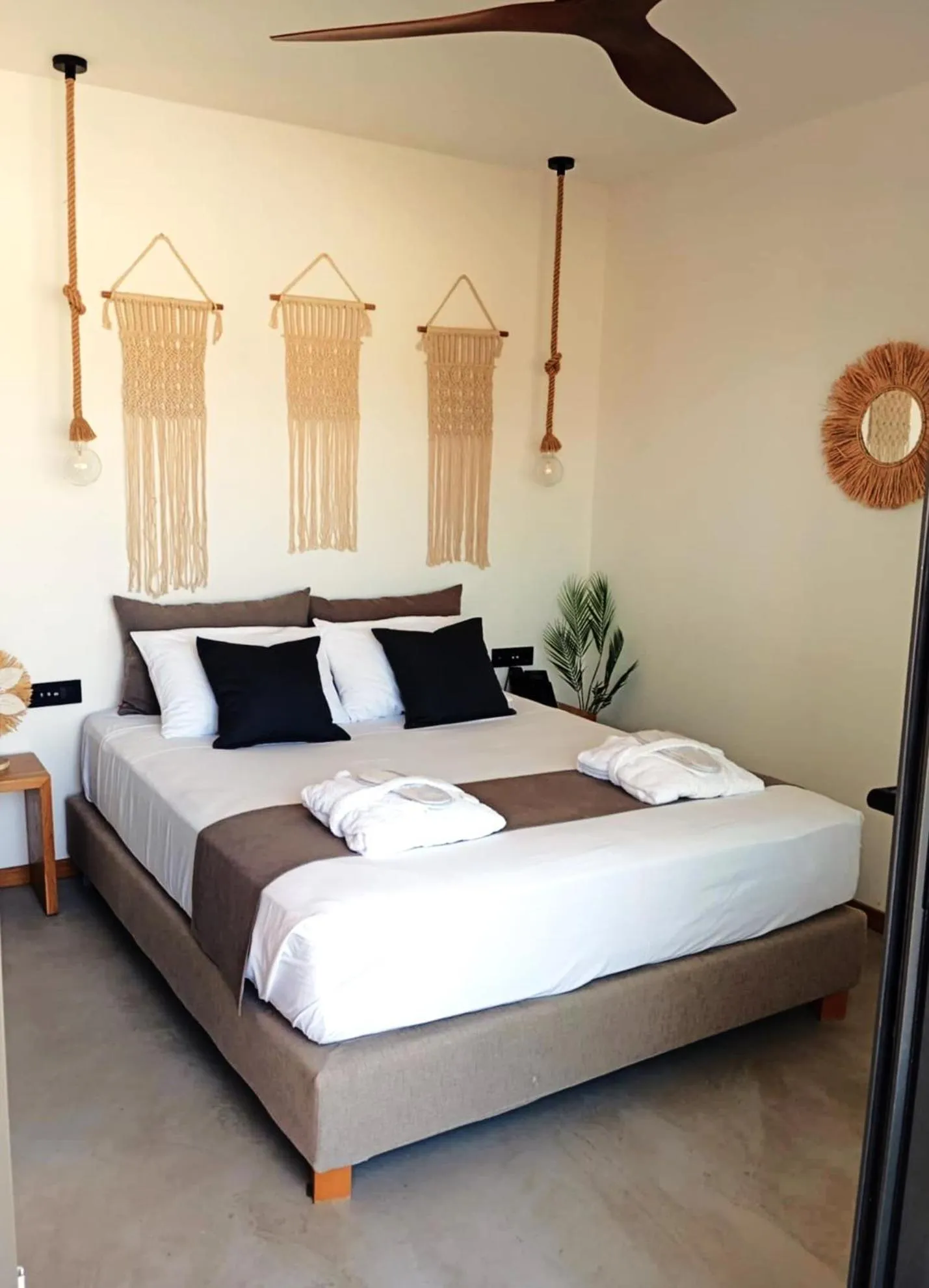 Bed in Helios Beach Hotel & Bungalows