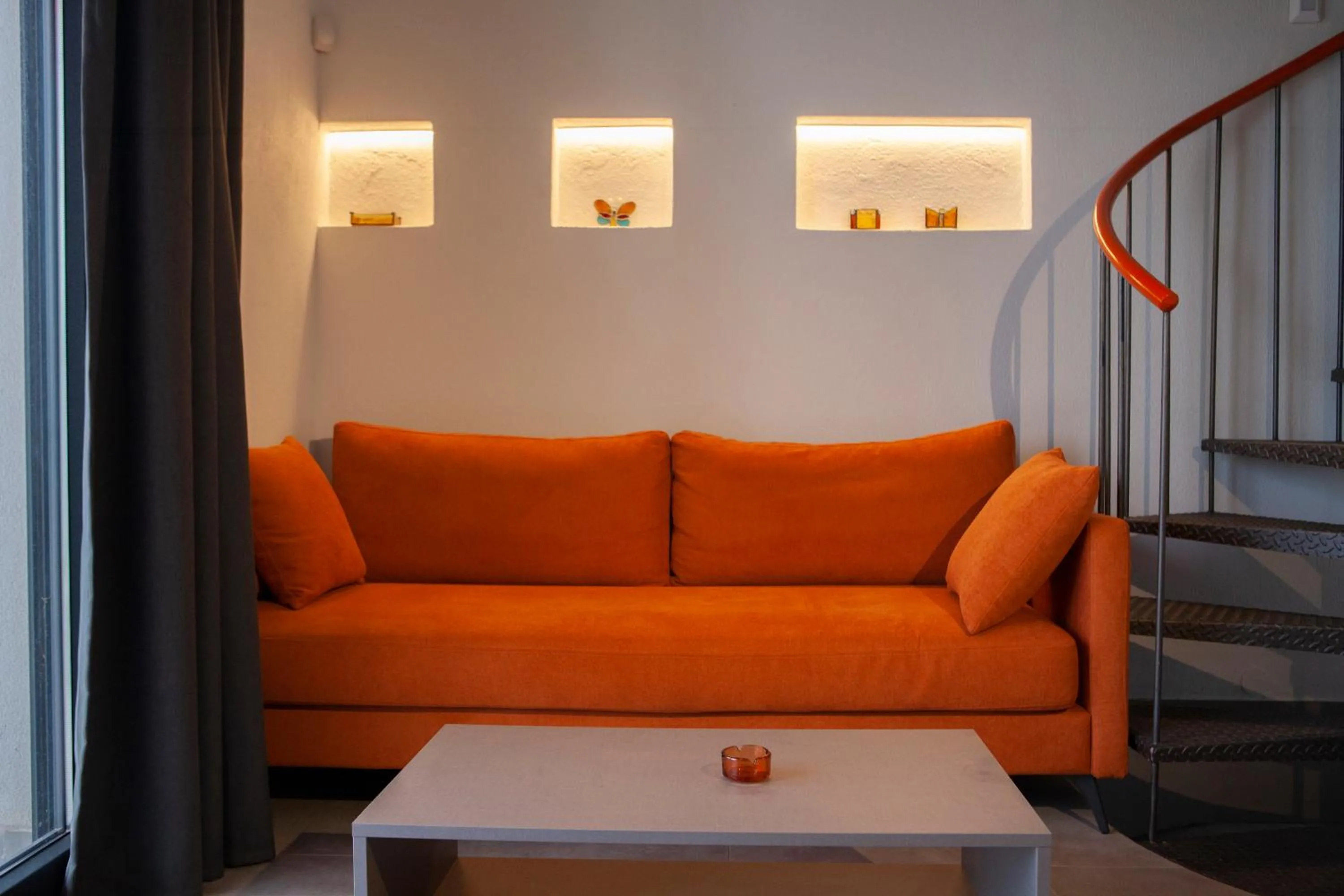 Living room in Aurora Suites