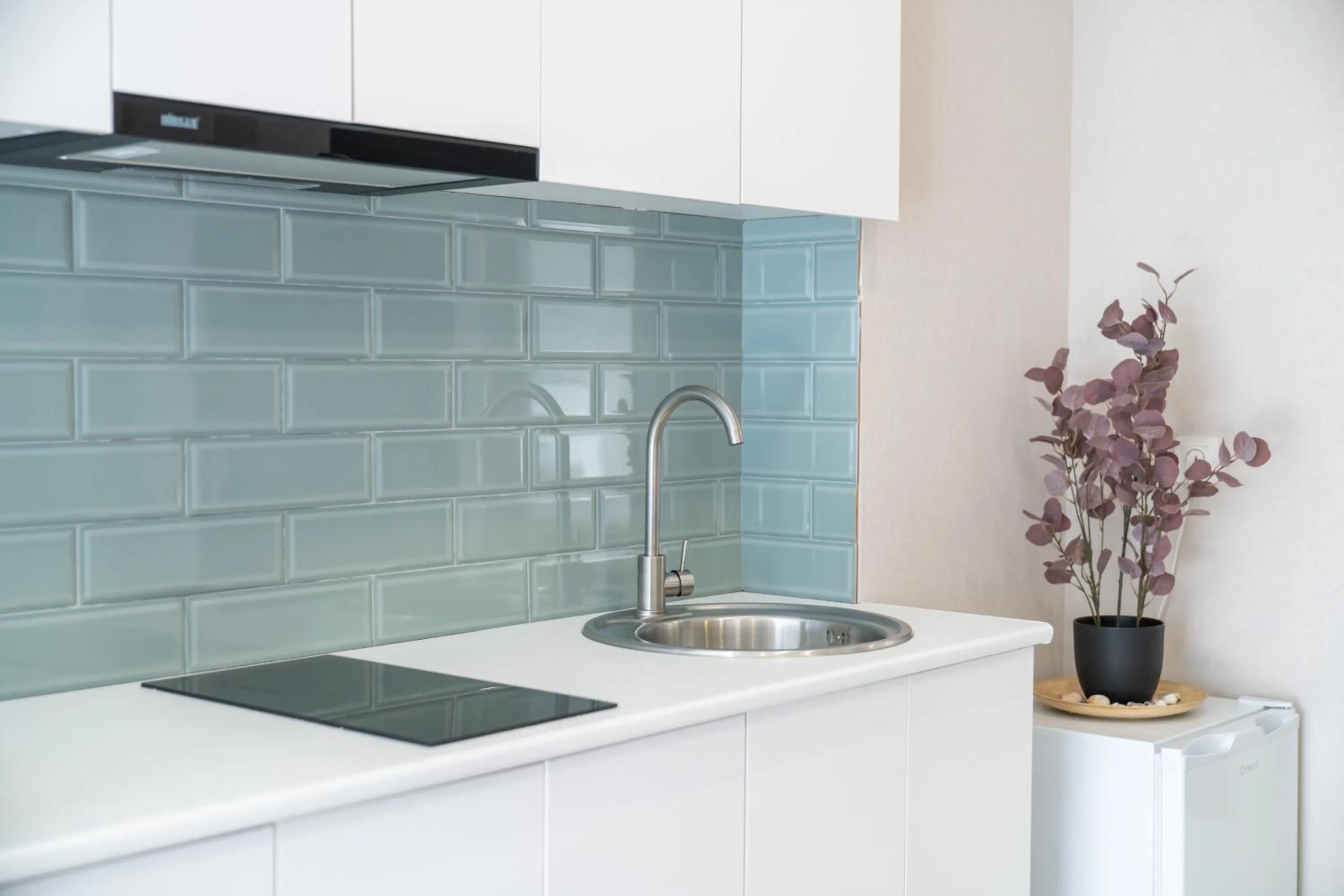 Kitchen or kitchenette in Green Side Apart Hotel