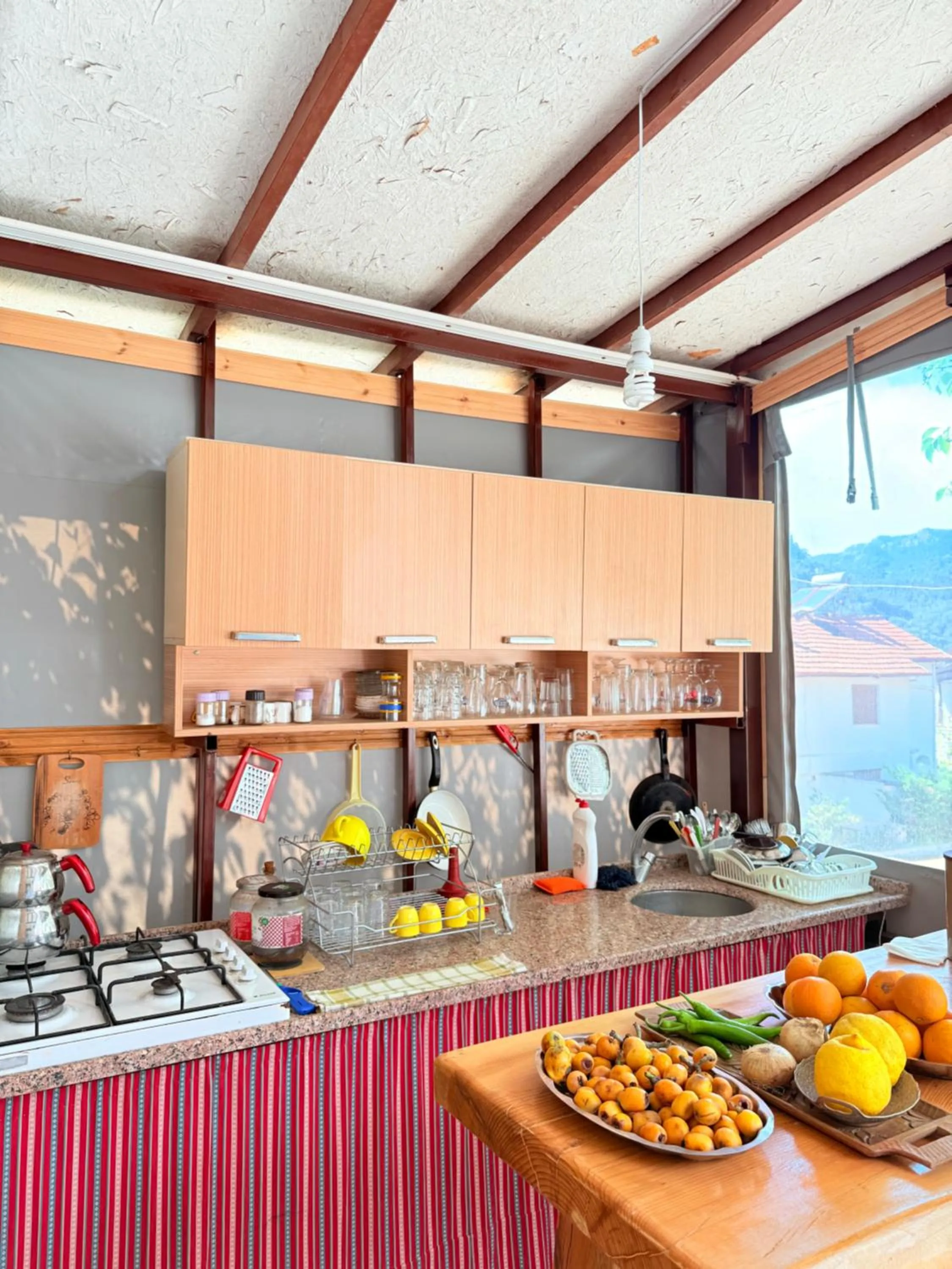 Communal kitchen in Gelidonya Pansiyon