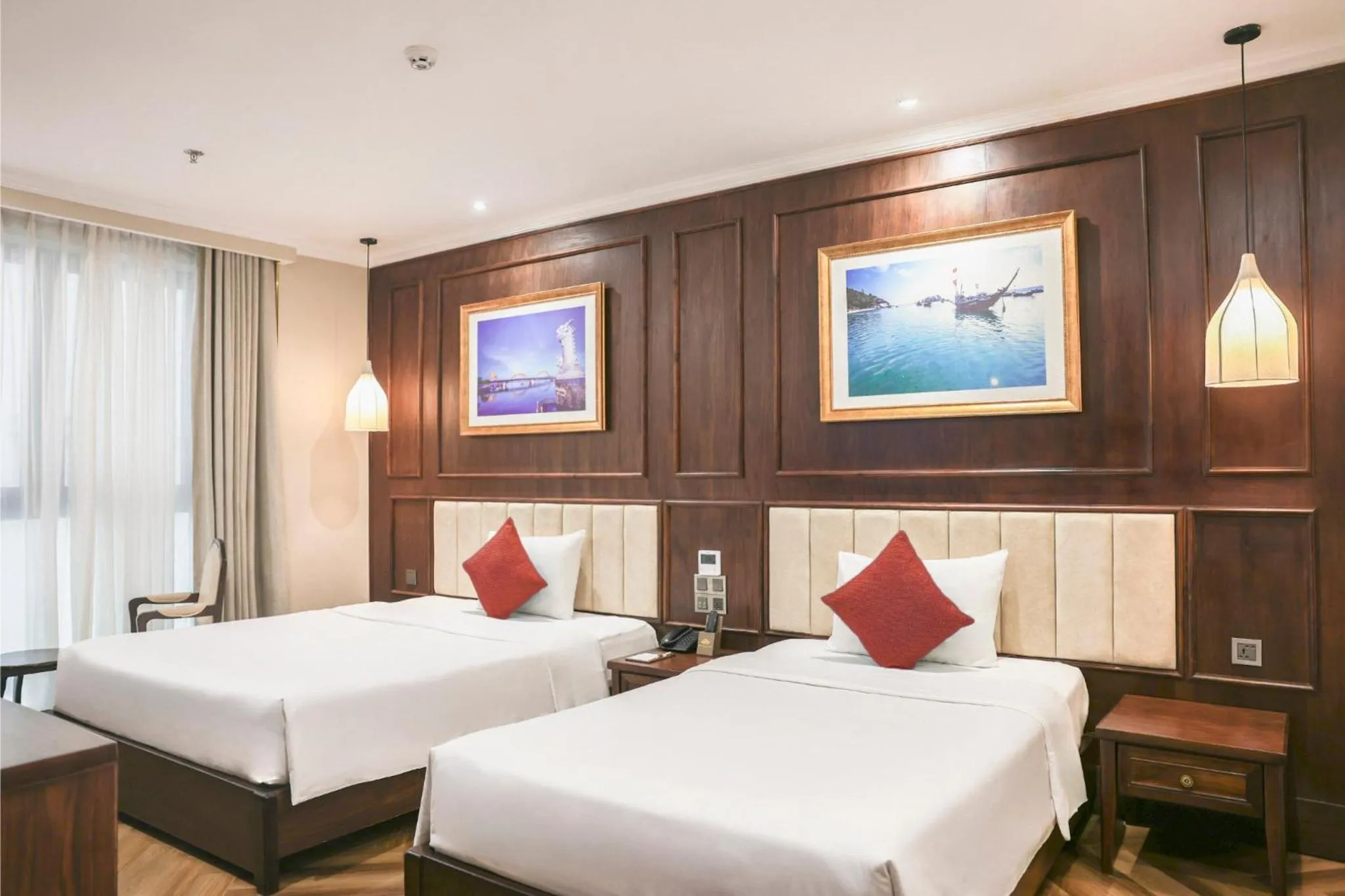 Bed in Golden Lotus Luxury Hotel Danang - Complimentary Daily Afternoon Tea