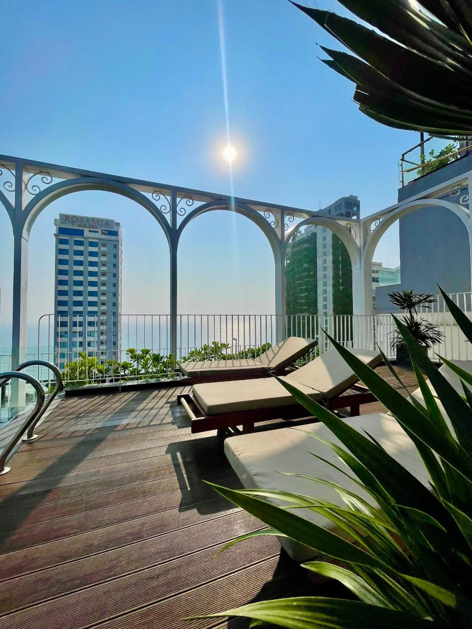 sunbed in Golden Lotus Luxury Hotel Danang - Complimentary Daily Afternoon Tea