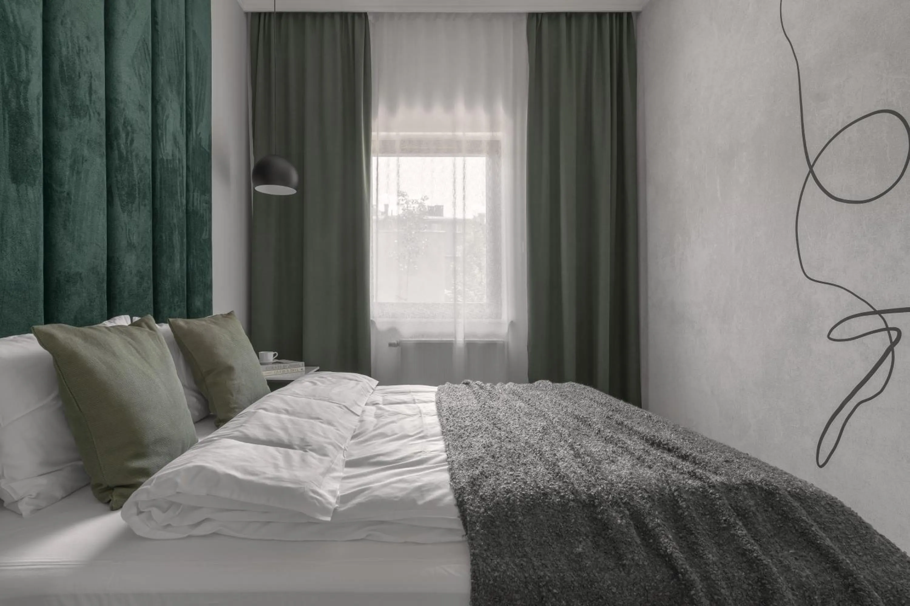 Bed in APARTIO ROOMS Gliwice