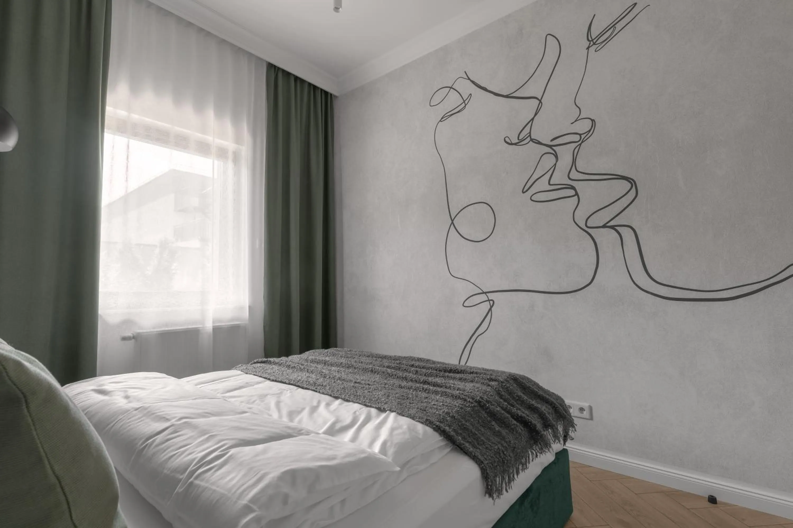 Bed in APARTIO ROOMS Gliwice