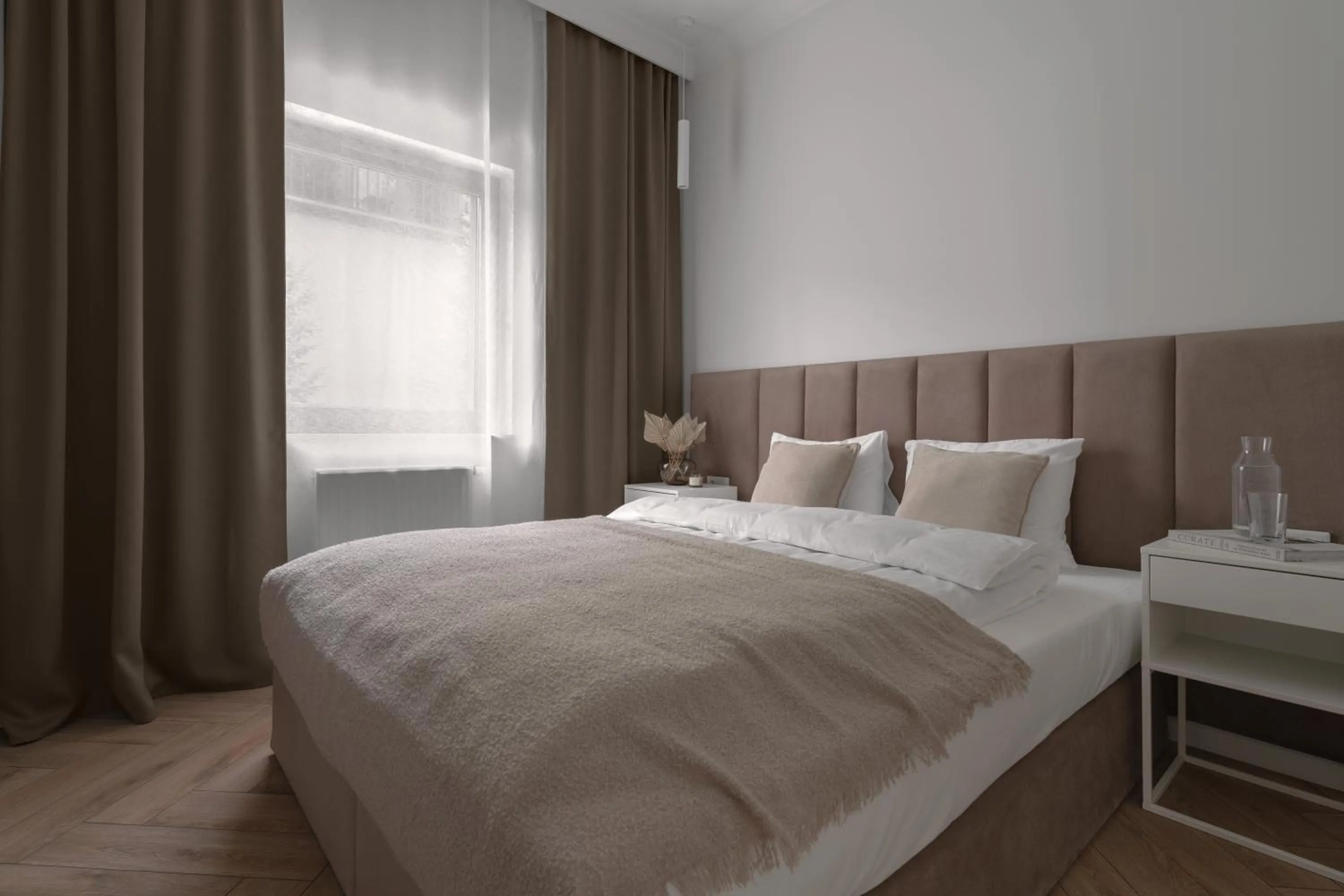 Bed in APARTIO ROOMS Gliwice