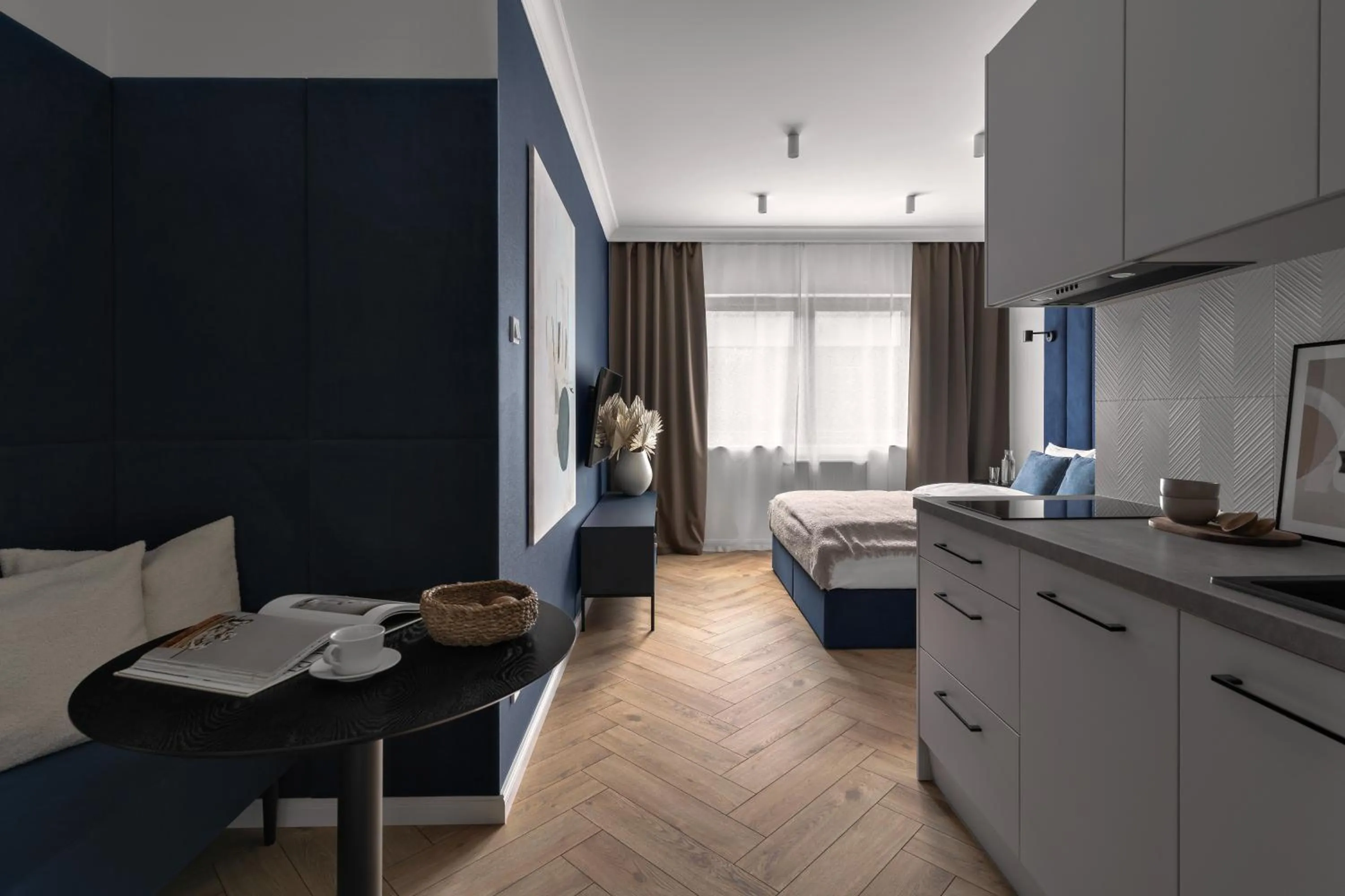 Bed in APARTIO ROOMS Gliwice