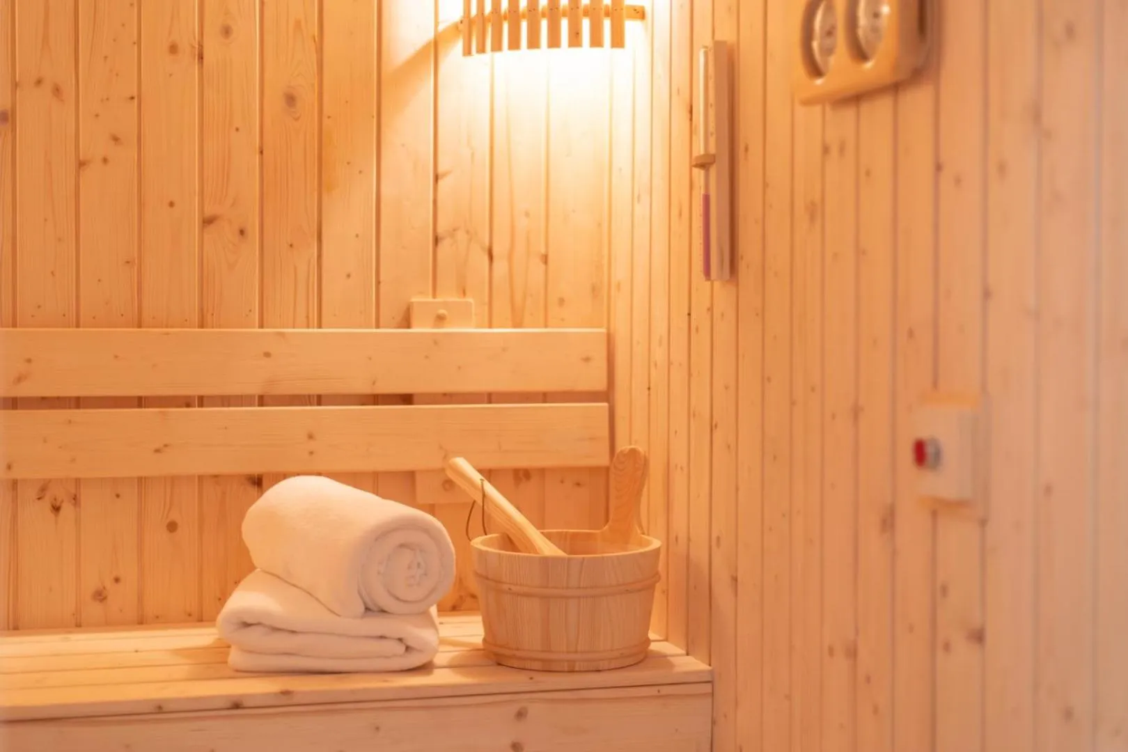 Sauna in Blue Hippo Hotel