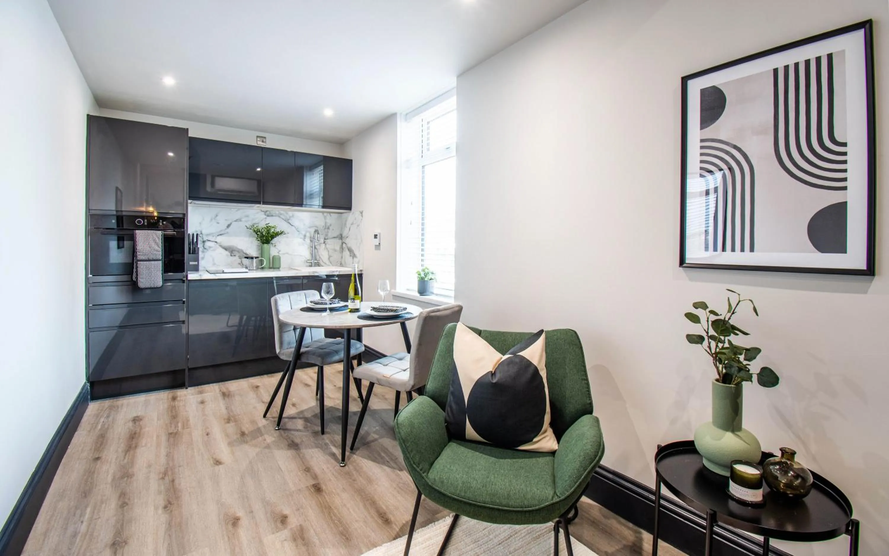 Seating area in The Rampart