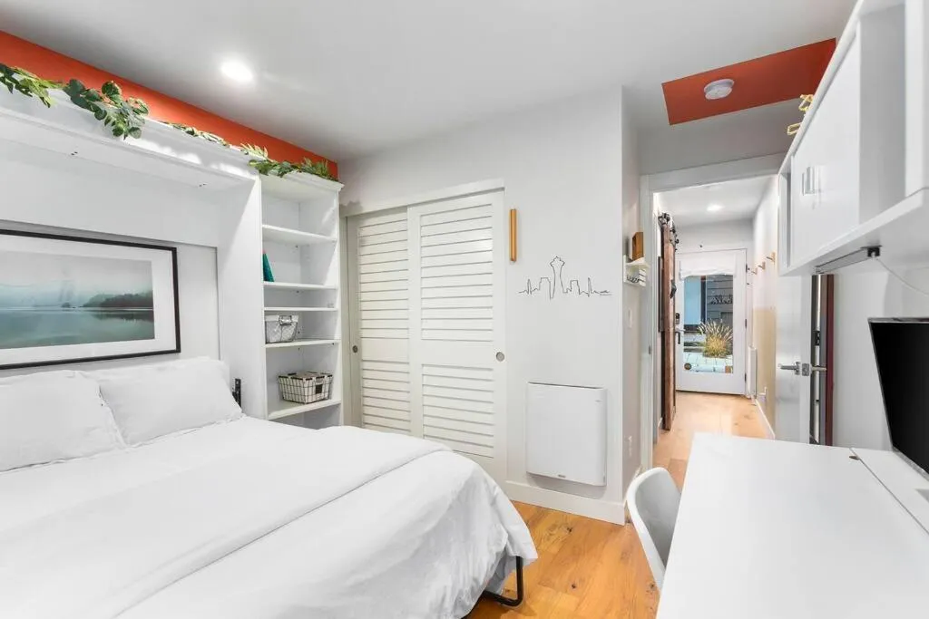 Bed in Modern Sustainable Design in Ballard - 92 Wlkscore