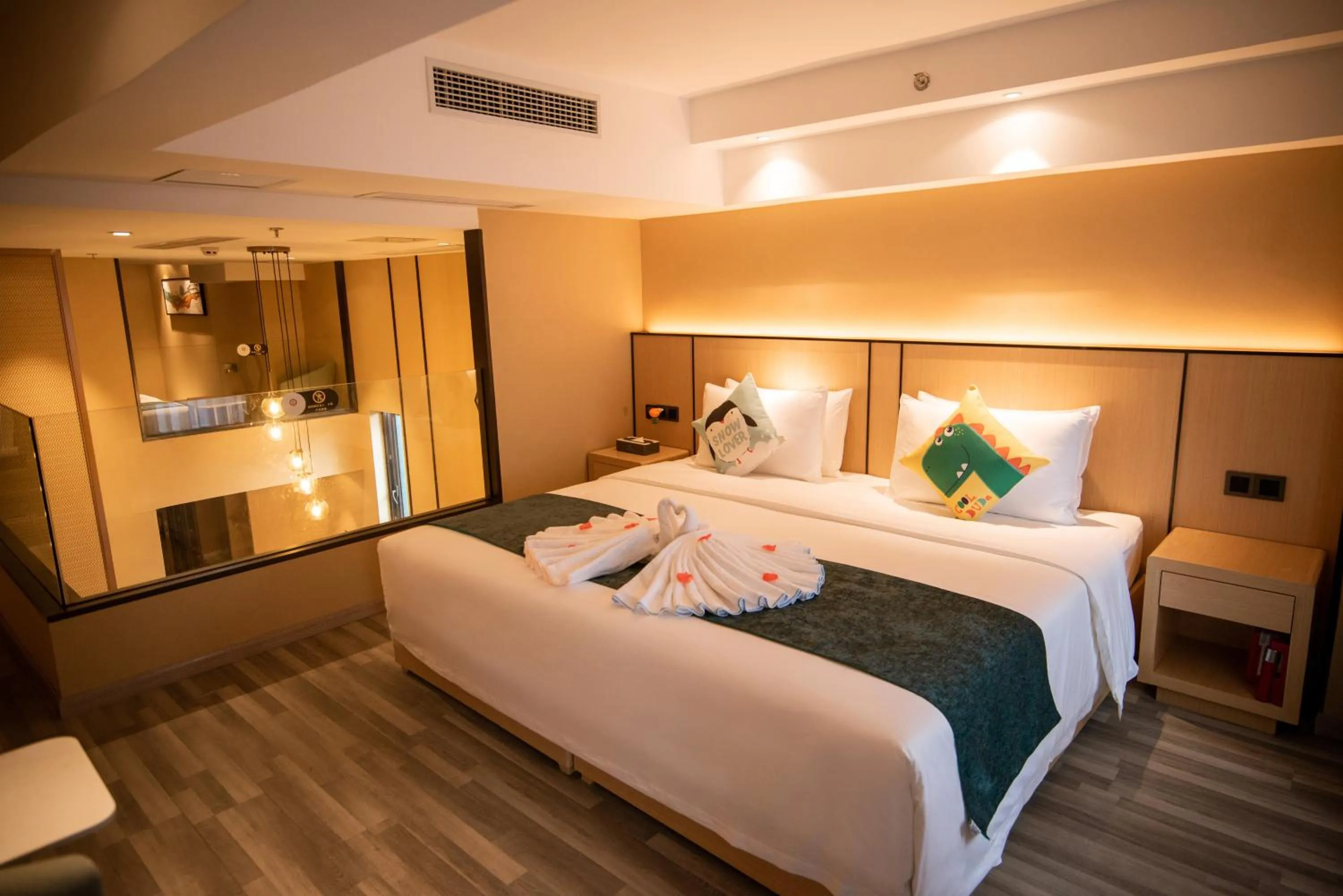 Bed in Hilmanhomeful Hotel - Caijia Subway Station