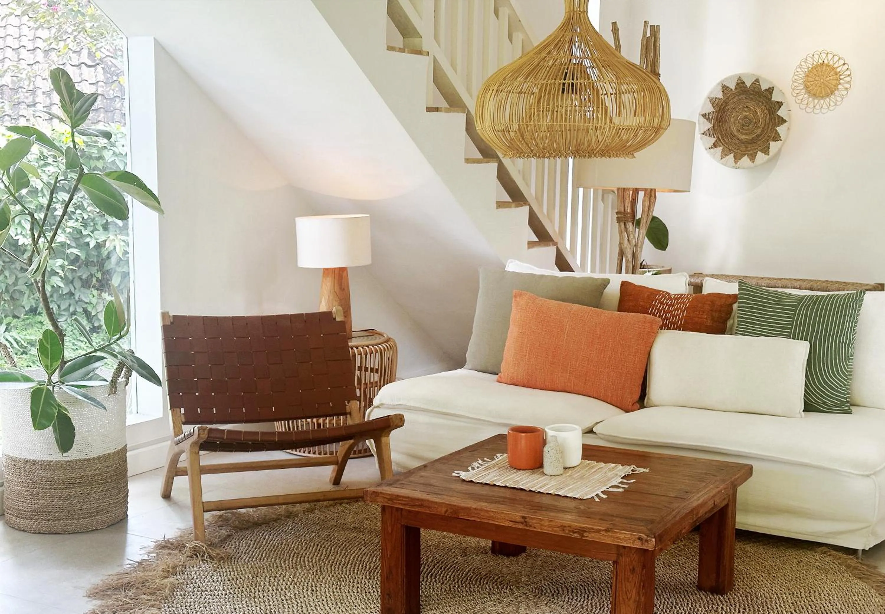 Living room in The White Villas Ubud