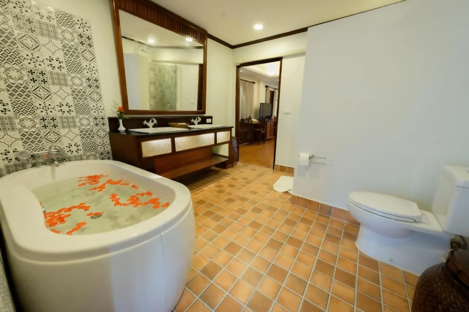 Bathroom in Villa Deux Rivieres双河别墅酒店