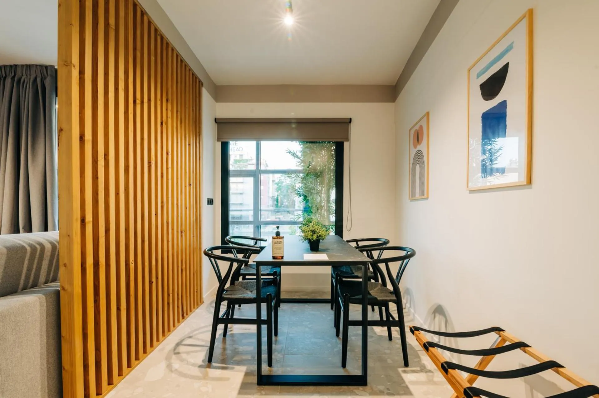 Seating area in Athesense Suites