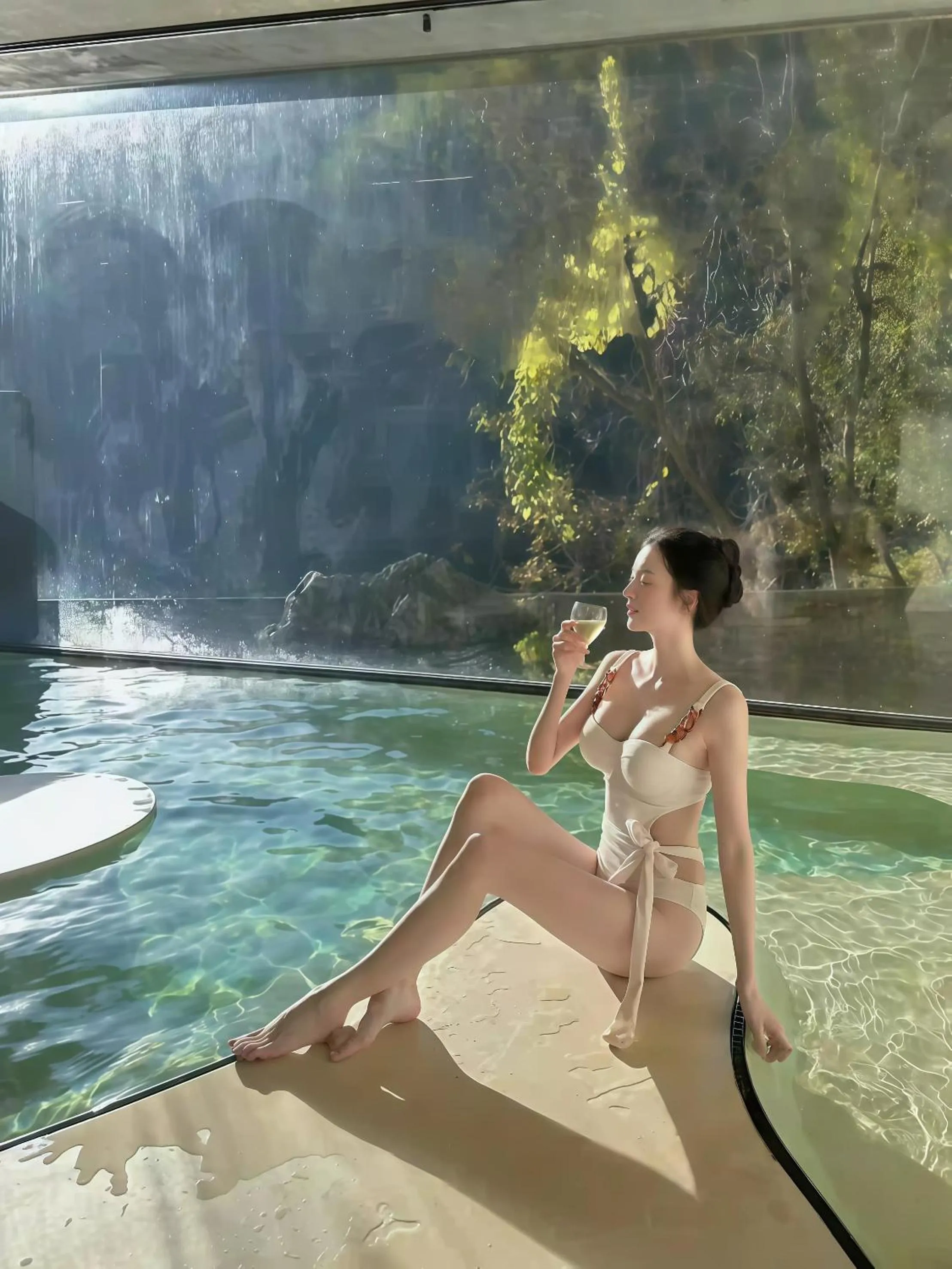 Hot Spring Bath in Yakamoz Qianchuan Hotel