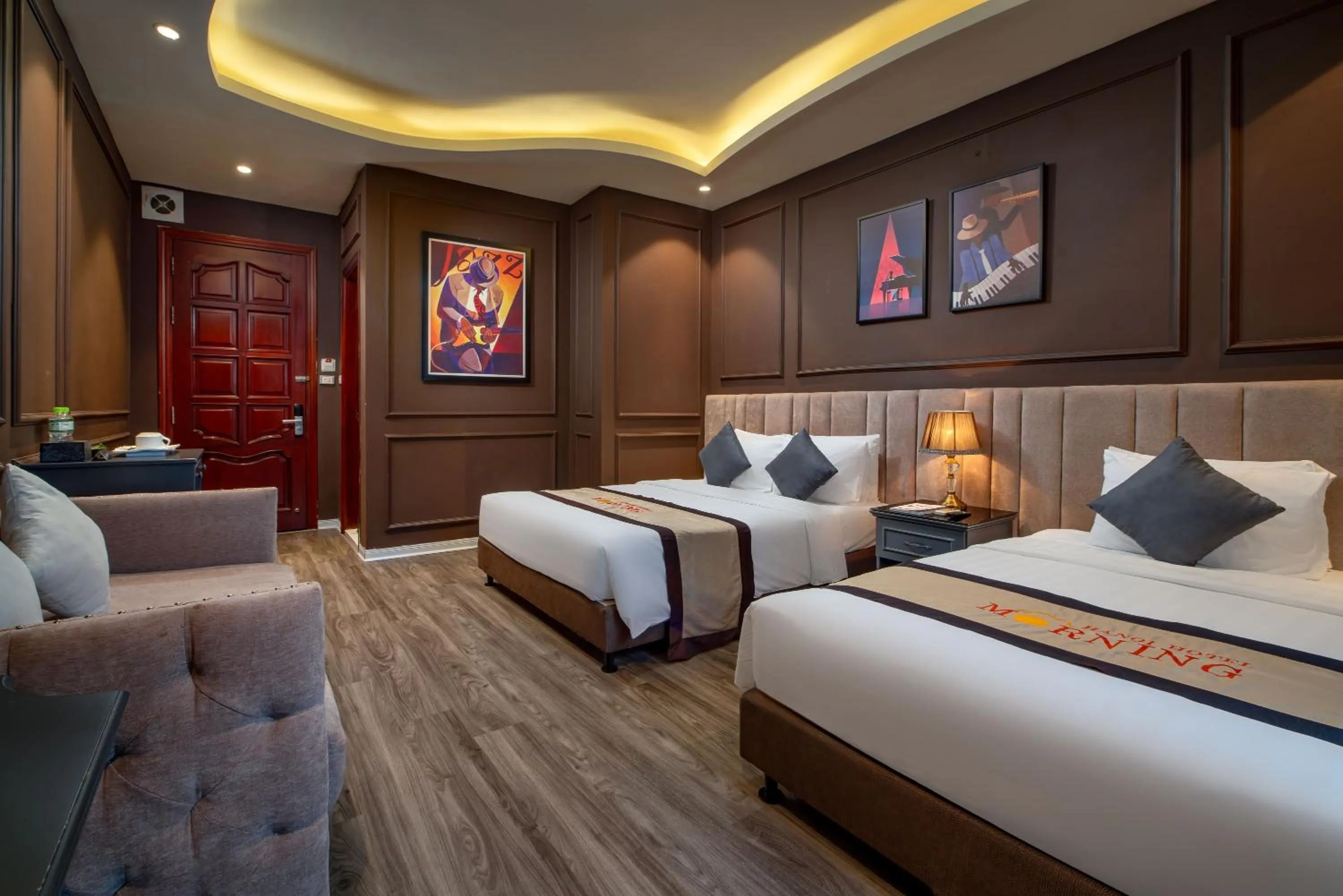 Bed in Hanoi Morning Hotel