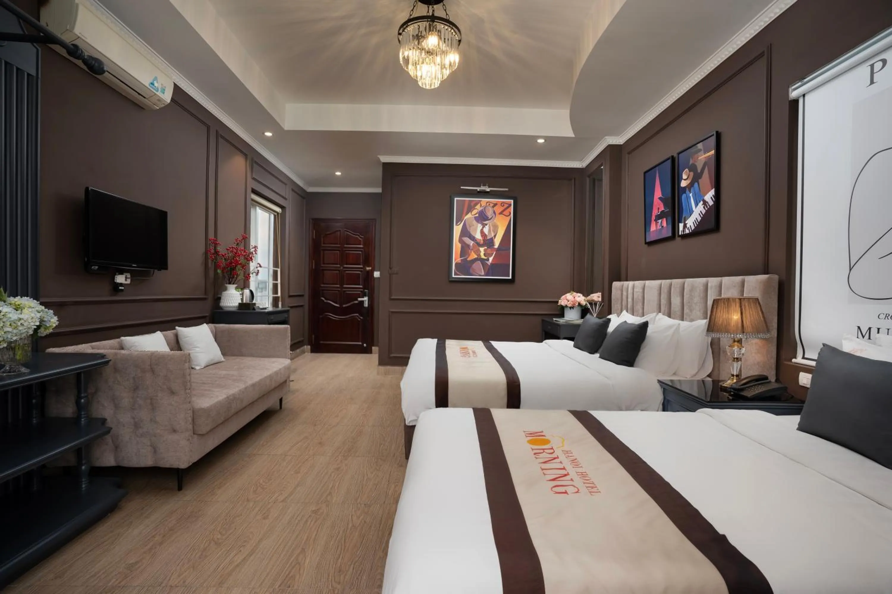 Photo of the whole room, Bed in Hanoi Morning Hotel