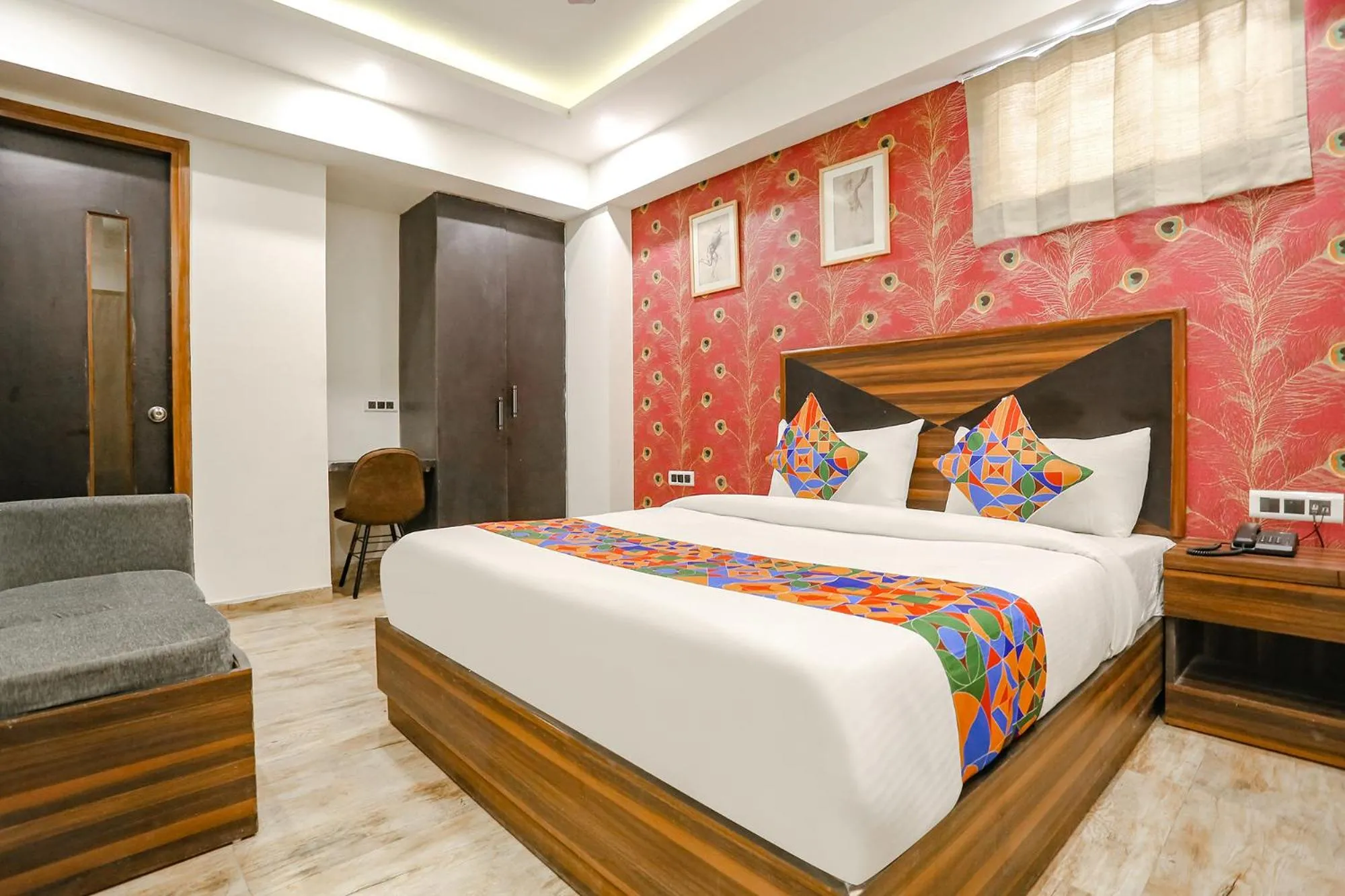 Living room, Bed in FabHotel Delta Suites I