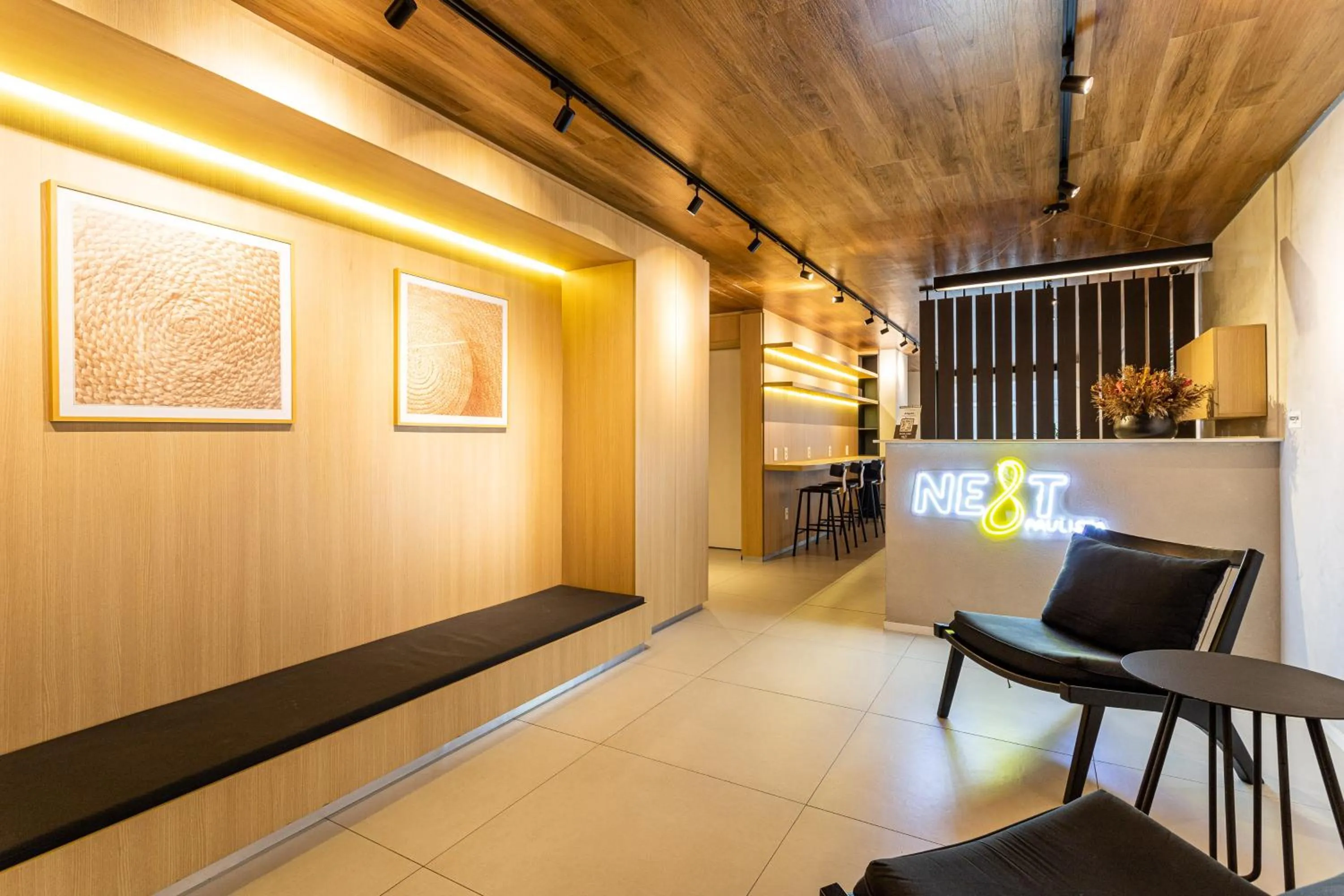 Lobby or reception in Next Paulista by Viva - Apartamentos completos ao lado da Av Paulista e MASP