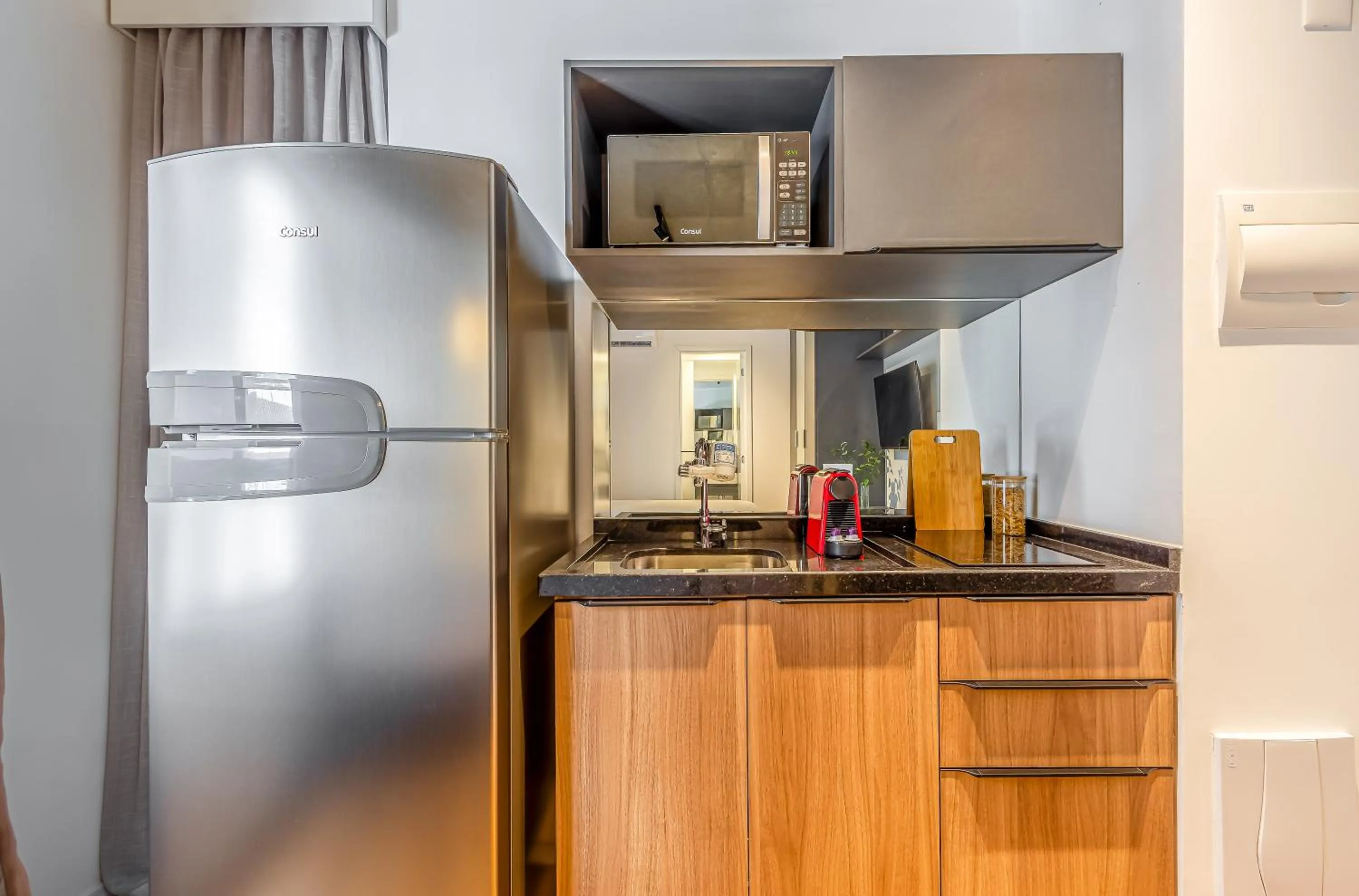 Kitchen or kitchenette in Next Paulista by Viva - Apartamentos completos ao lado da Av Paulista e MASP