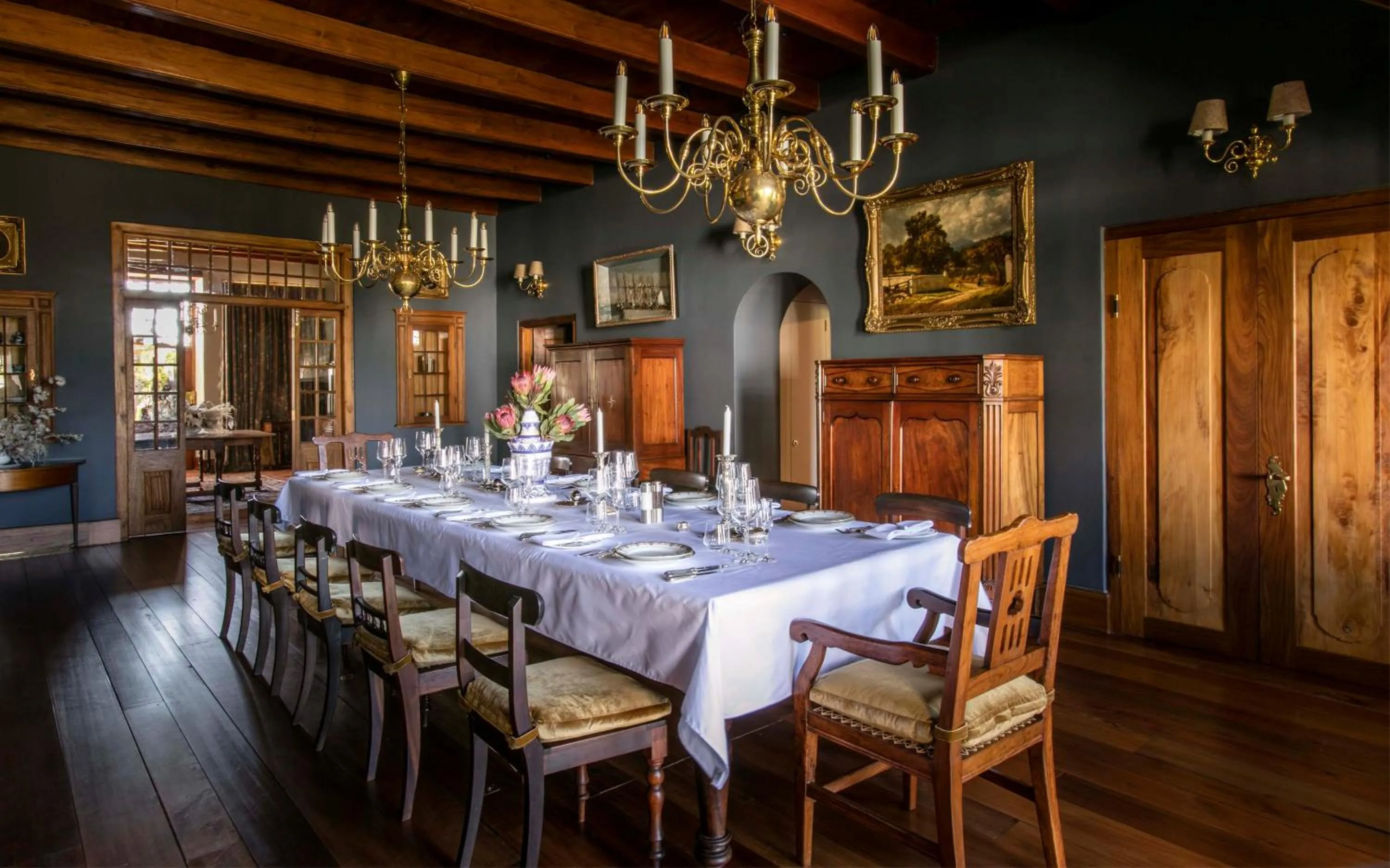 Dining area in The Hazendal Hotel and Homestead